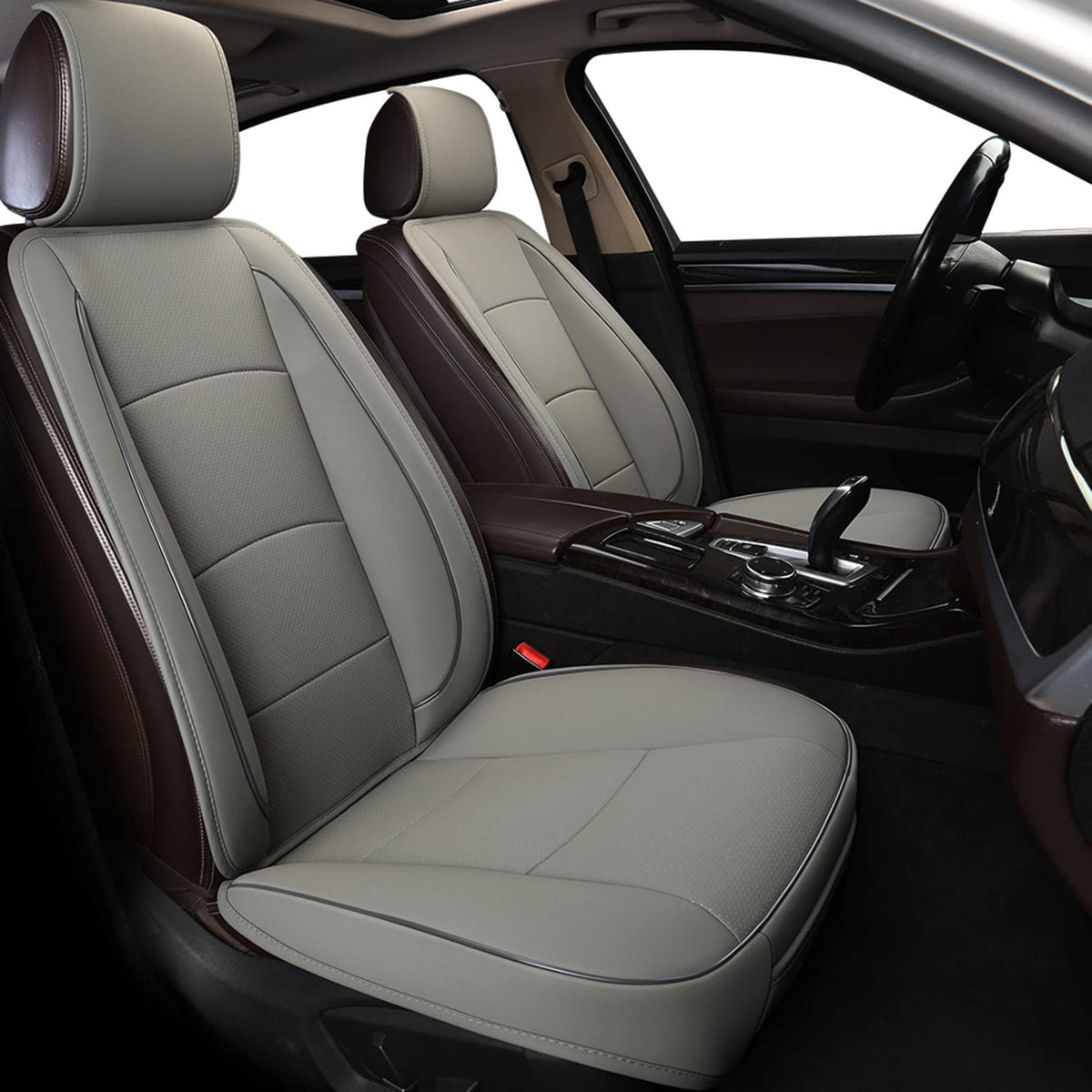 Edealyn 1 Pack Luxury Automotive Seat Cover Water Proof Pu Leather Front Car Seat Cover Protectors Seat Cover Universal Fit 95%