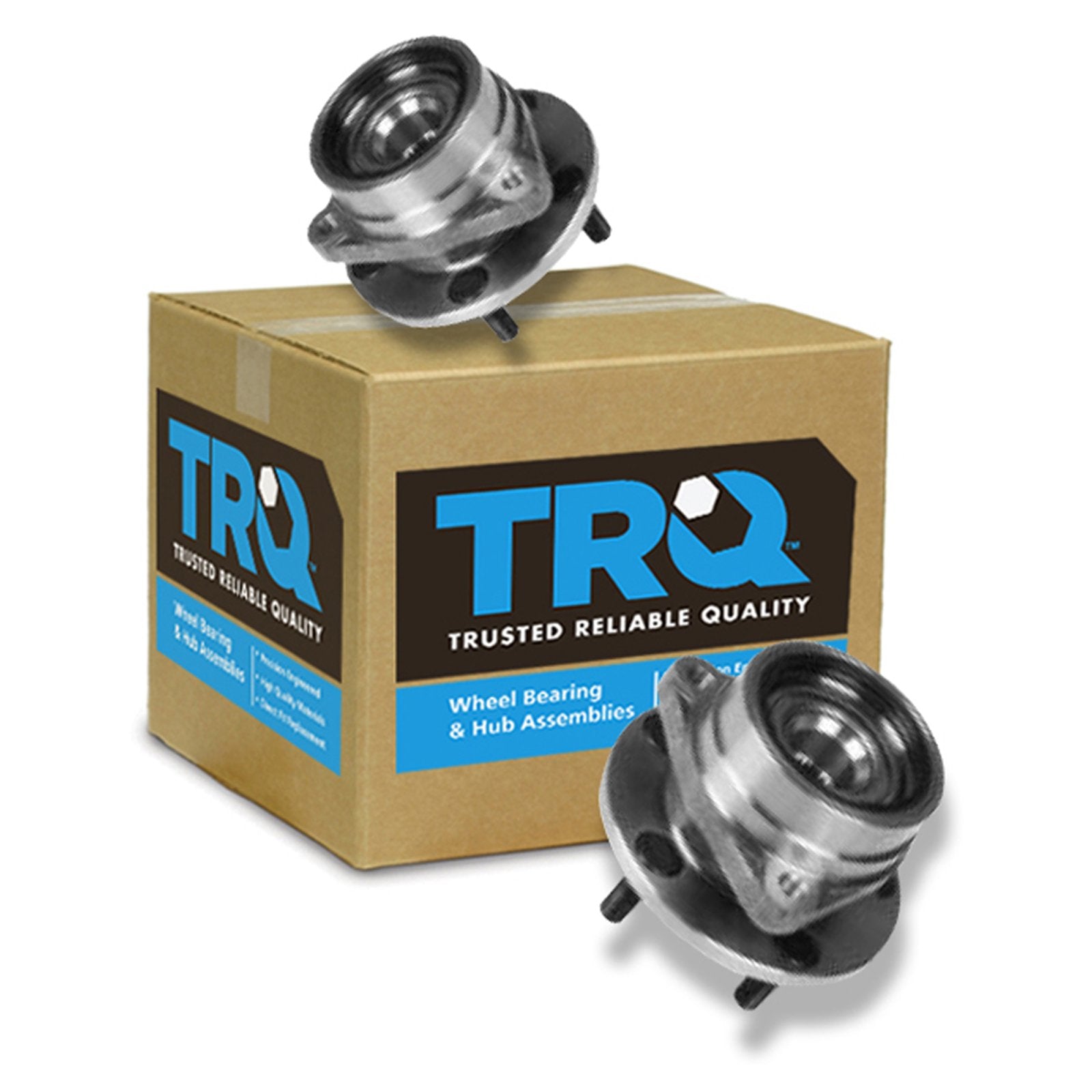 Trq Front Wheel Hub Bearings Assembly Set Compatible With 1984-1989 Jeep Cherokee 1986-1989 Comanche Wagoneer 1987-1989 Wrangler