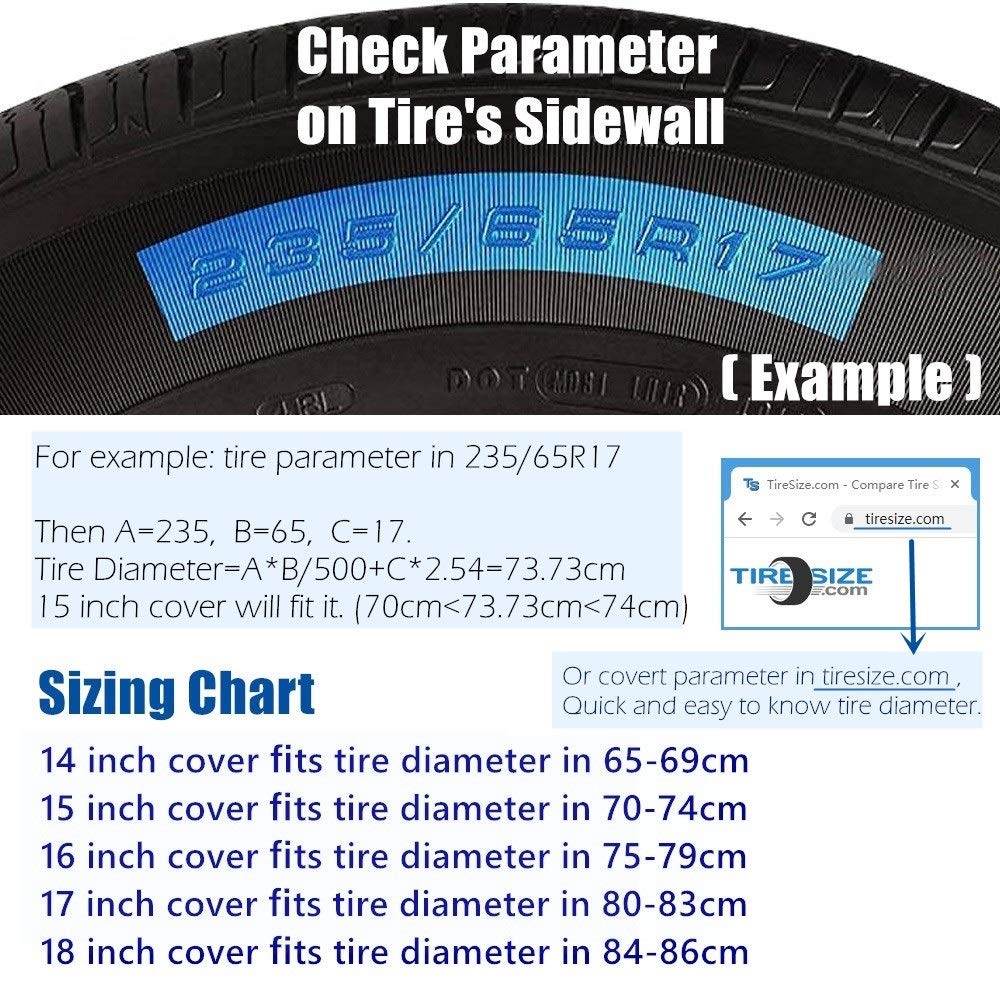 Spare Tire Cover, Wheel Cover With American Eagle Usa Flag Pvc Leather Waterproof Dust-Proof Universal Fit For Jeep Trailer Rv S
