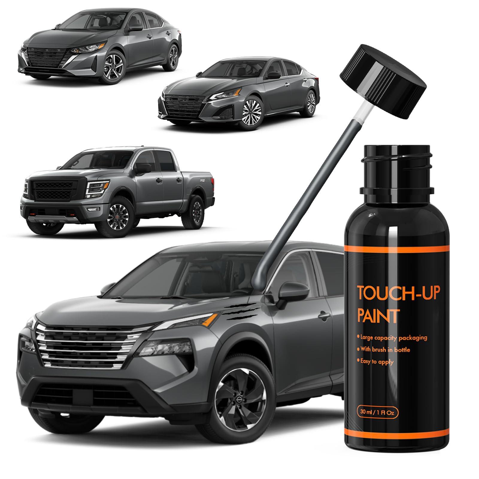 Xtryfun Kad Gun Metallic Touch Up Paint For Nissan, Diy Car Paint Scratch Repair Kit, Automotive Paints, Quick & Easy Fix Scratc