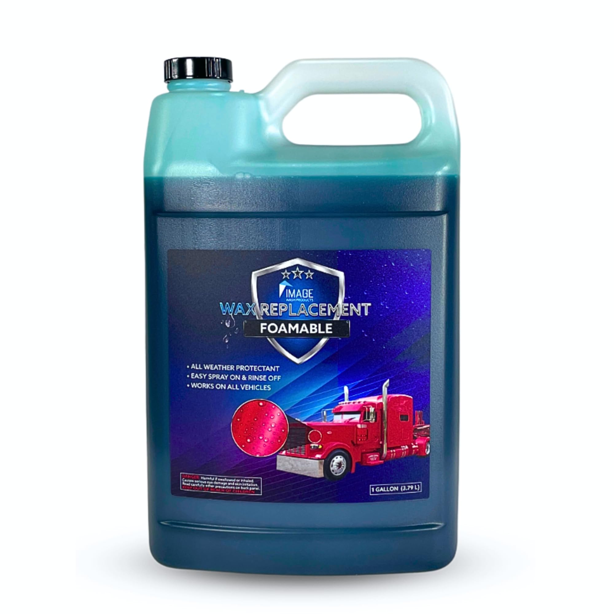 Image Wash Products Wax Replacement (Foamable) - Protectant For Any Size Vehicle. Foam On/Rinse Off (128Oz)