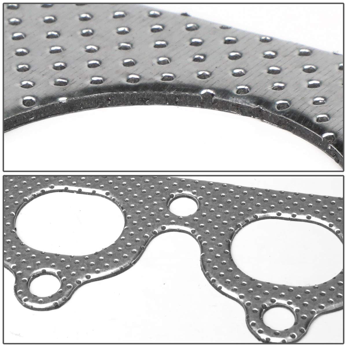 Dna Motoring Gktset-Hc88 Aluminum Exhaust Manifold Header Gasket Set Replacement,Metallic