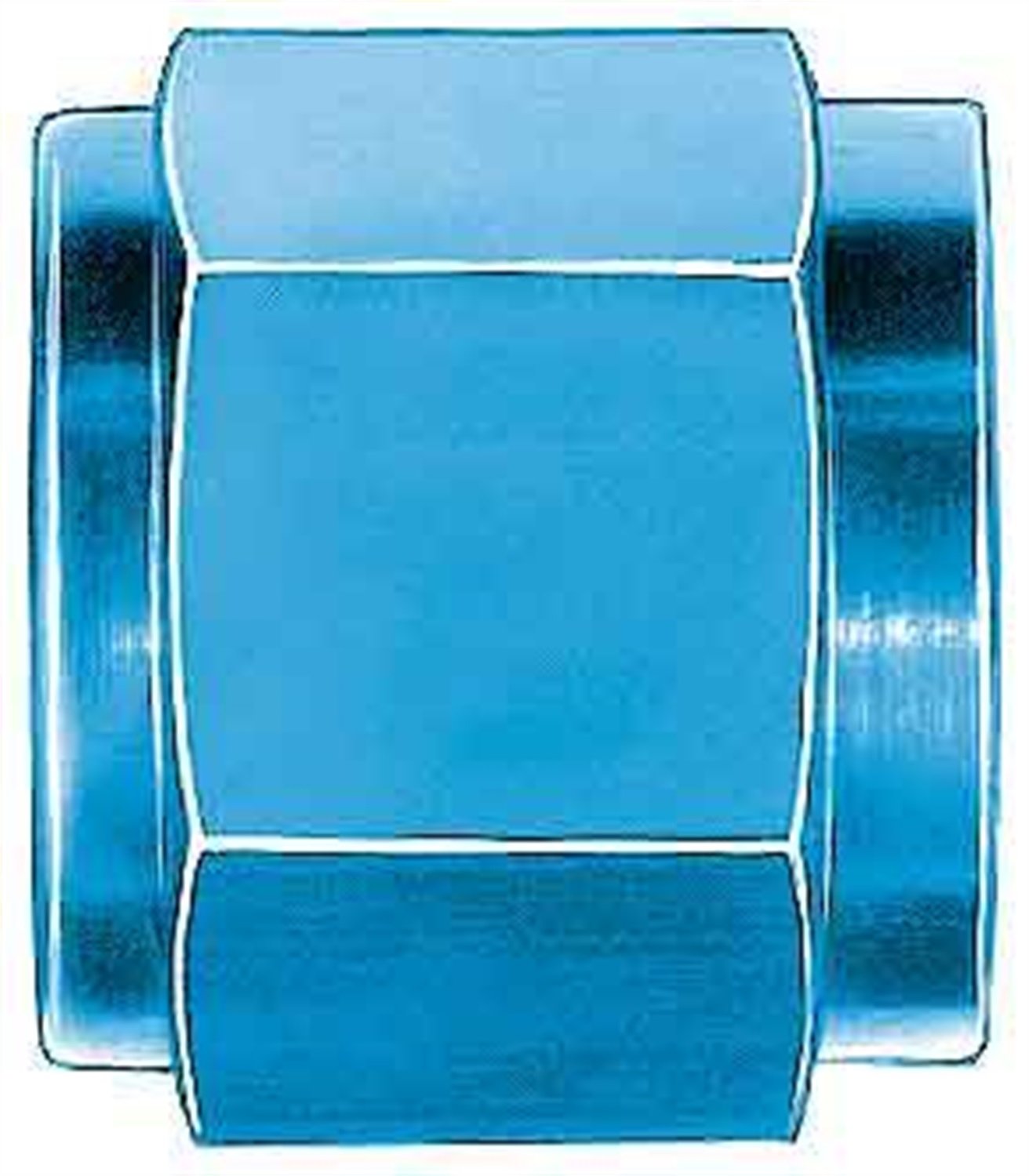 Aeroquip Fcm3676 Blue Anodized Aluminum -8An Tube Nuts - Pack Of 2