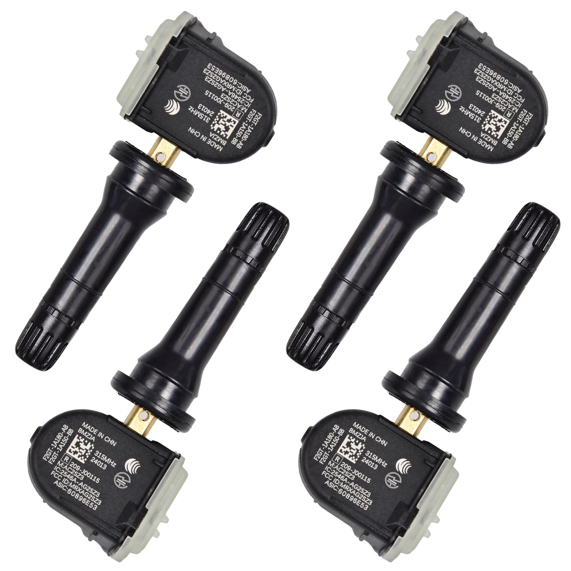 F2Gz-1A189-A Tpms Sensor Ford Tire Pressure Sensor 315Mhz Set Of 4 For Ford F150 Edge Explorer Mus Tang Lincoln Mkt Replaces F2G