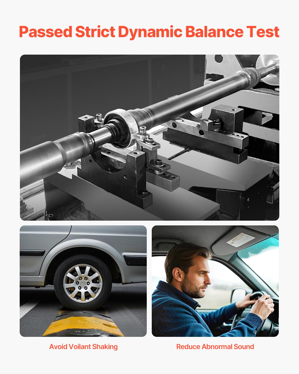 VEVOR Front Drive Shaft, 64.0 Prop Shaft Driveshaft Assembly Compatible with 2014-2016 Polaris Ranger XP 900, Replace #1332951