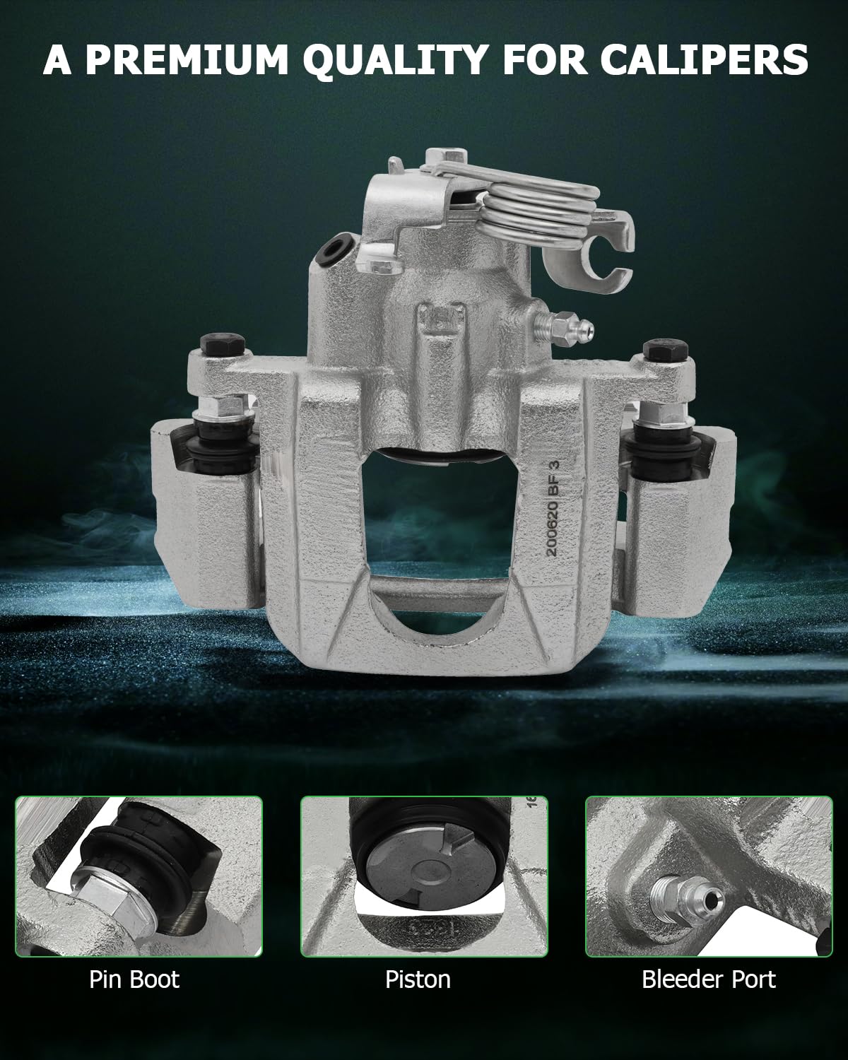 Scitoo Rear Left+Right Brake Calipers With Bracket 18B5263 18B5262 Compatible For Ford For Explorer 2011-2015 For Ford For Flex