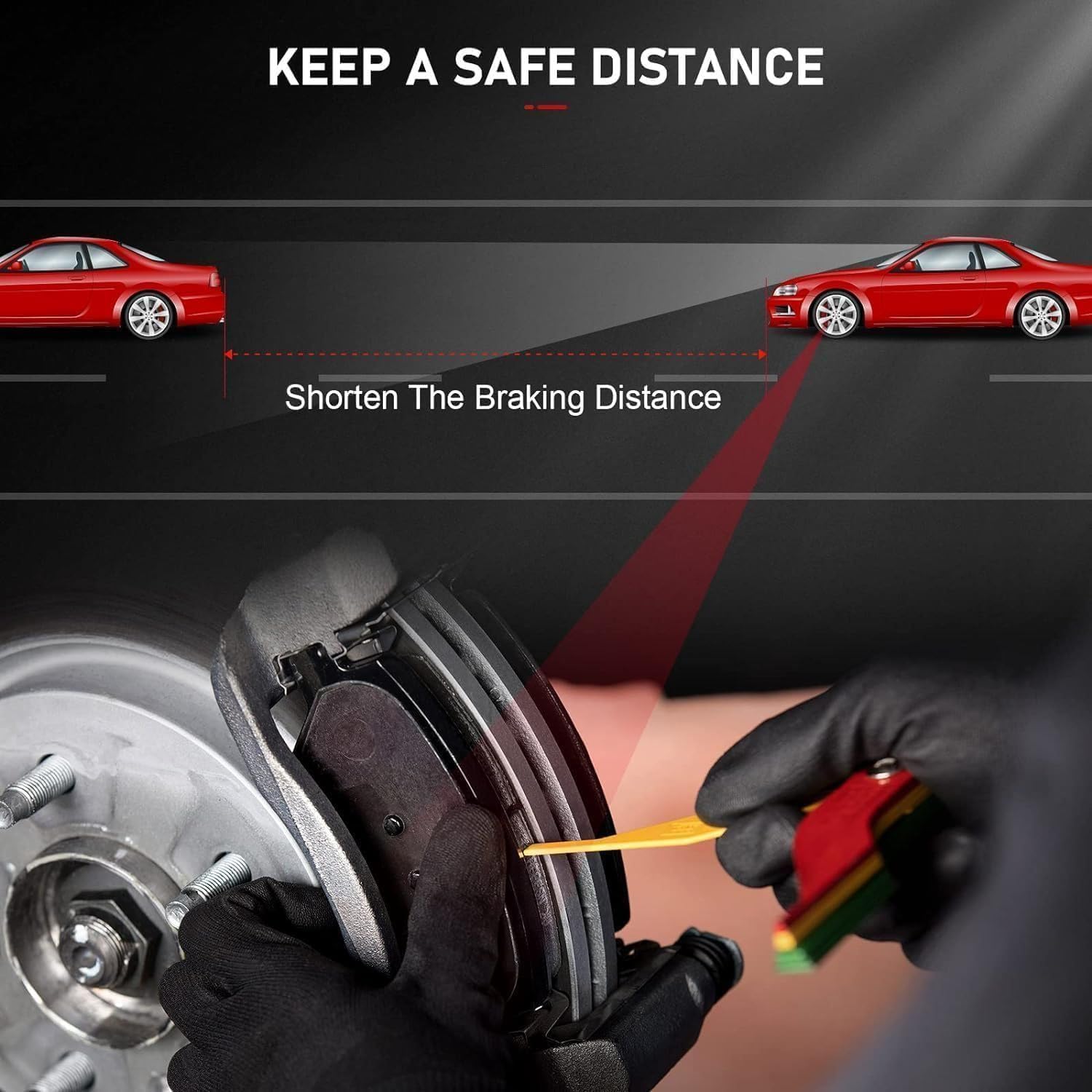 Cciyu D623 Front Ceramic Brake Pads Kits 4Pcs Fit For Buick Lesabre,Riviera,For Cadillac Deville,Seville,For Chevy Lumina Apv,Fo