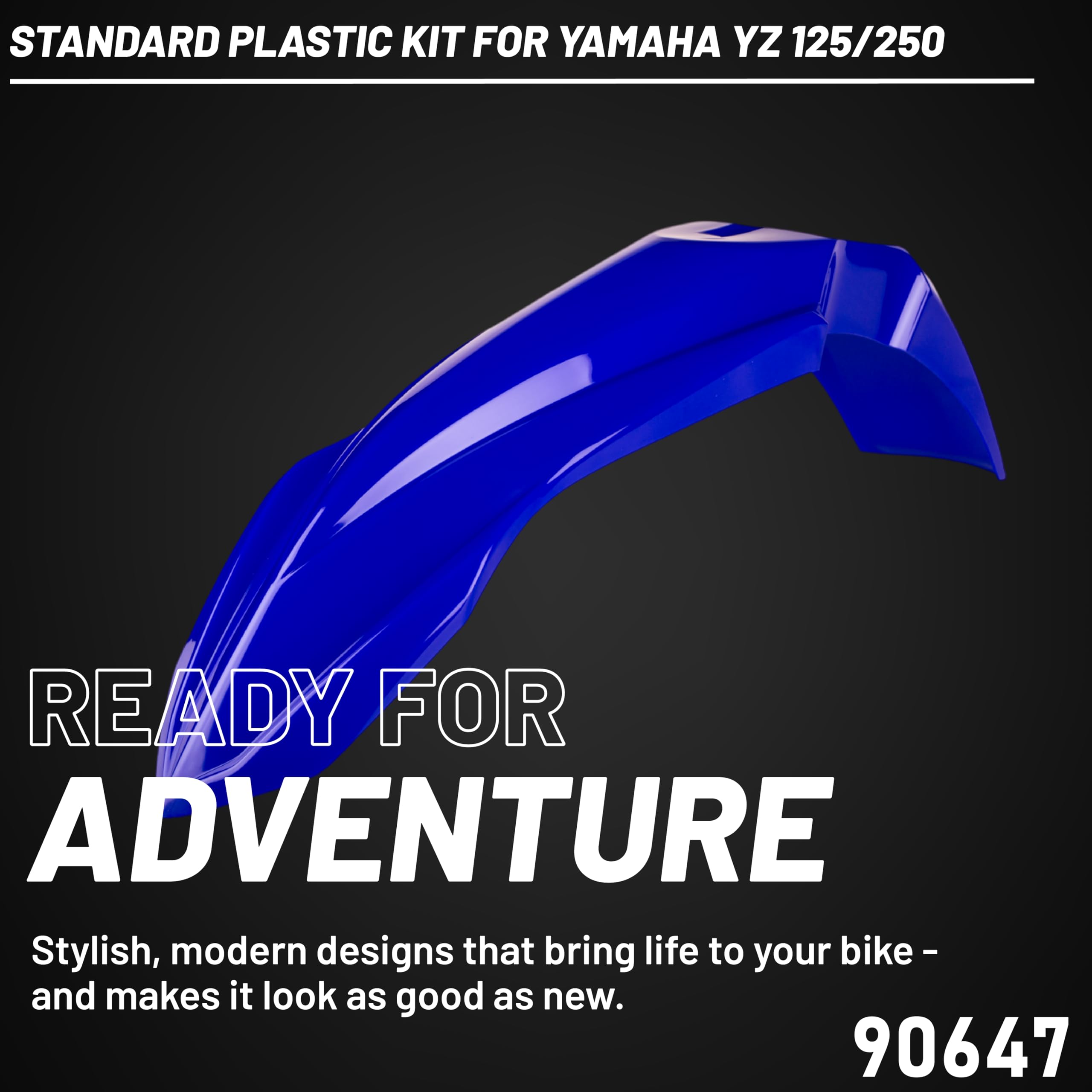 Polisport Full Plastic Kit for Yamaha YZ 125/250 (2015-20) OEM Quality Restyling Kit with Superior Fit, Flexibility, and Durabil