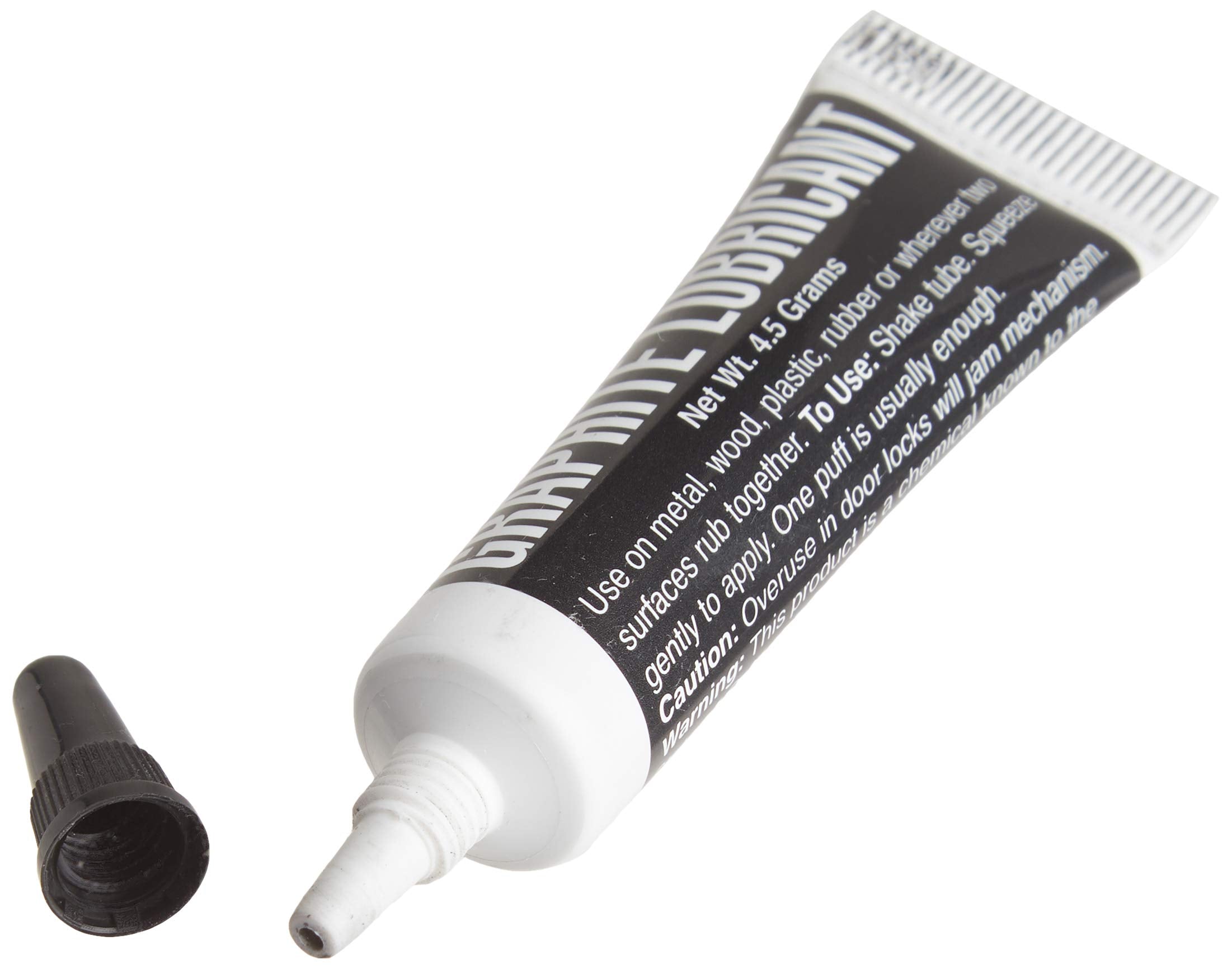 Lucky Line Graphite Dry Lock Lubricant Powder, 4.5 Grams (9501), Black And White