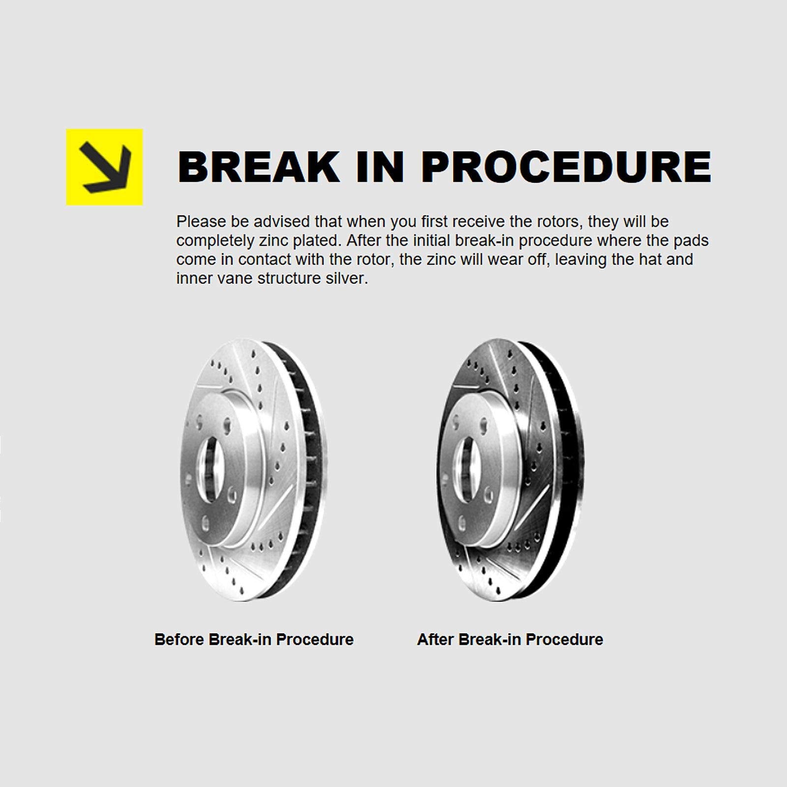 Hart Brakes Front Brakes And Rotors Kit |Front Brake Pads| Brake Rotors And Pads| Ceramic Brake Pads And Rotors |Fits 2006-2014