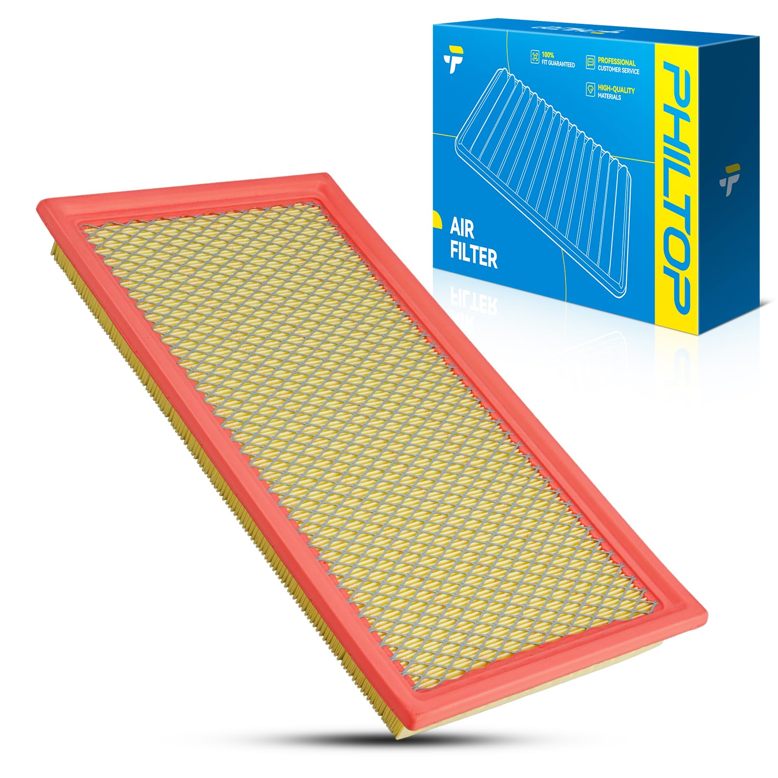 PHILTOP Engine air filter CA10173 Replacement for 2006-2010 Ford Explorer, Explorer Sport Trac & Mercury Mountaineer, V8 4.6L, F