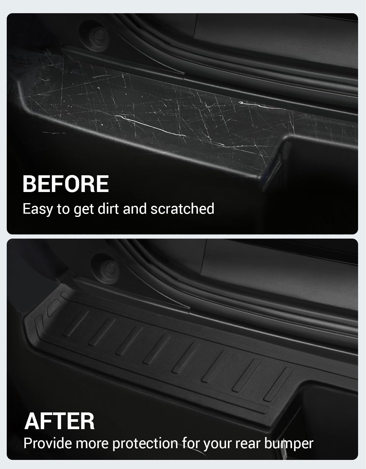Ecarzo Rear Bumper Protector For 2025 2024 2023 2022 2021 Bronco Sport Accessories Trim Cover Scratch Resistant Trunk Door Entry Guards