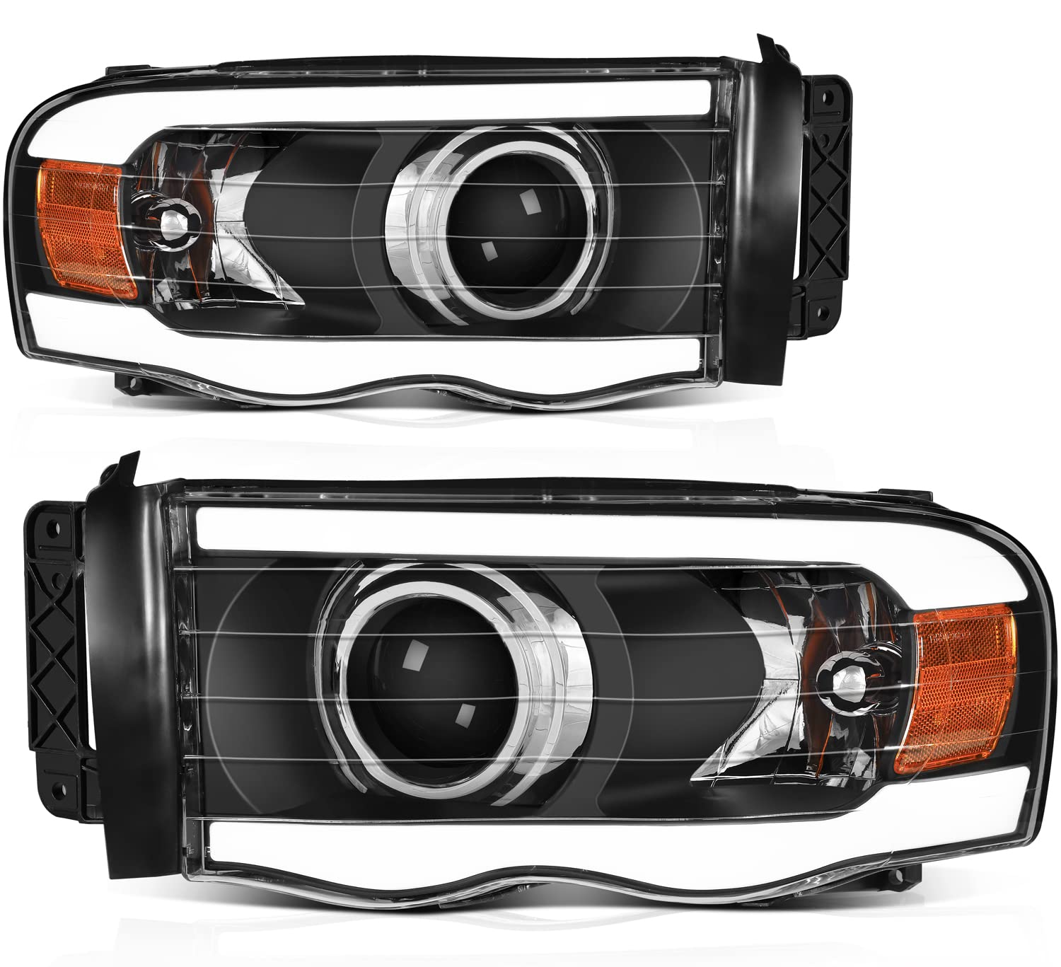 Scitoo Headlight Assembly Fits For Dodge For Ram 1500 2002-2005,For Dodge For Ram 2500 2003-2005,For Dodge For Ram 3500 2003-200