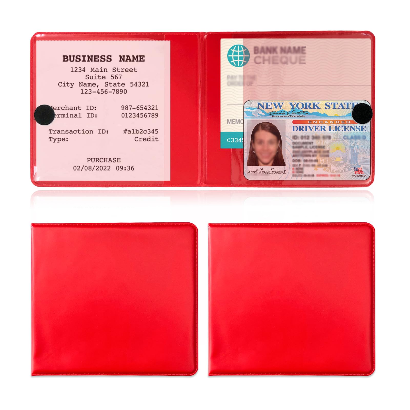 Kewucn 2 Pack Car Registration Insurance Holder, 10.55 ' '  4.8 ' ' Essential Auto Card Glove Box Organizer, Vehicle Interior Ac