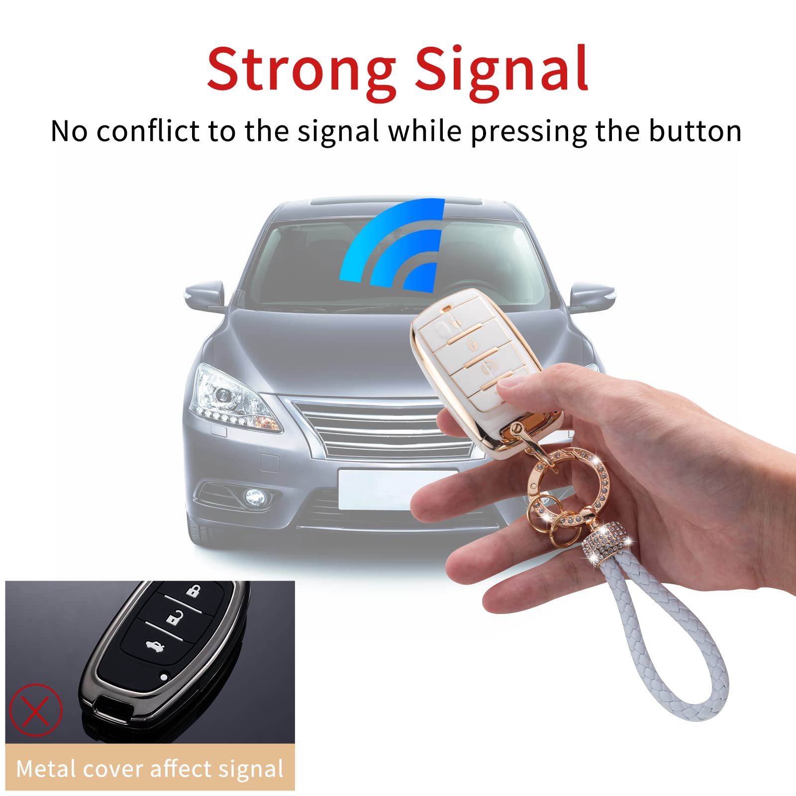 Gematay For Dodge Ram Key Fob Cover With Keychain Lanyard, Soft Tpu Key Fob Protector Shell Compatible With 2019-2022 Dodge Ram