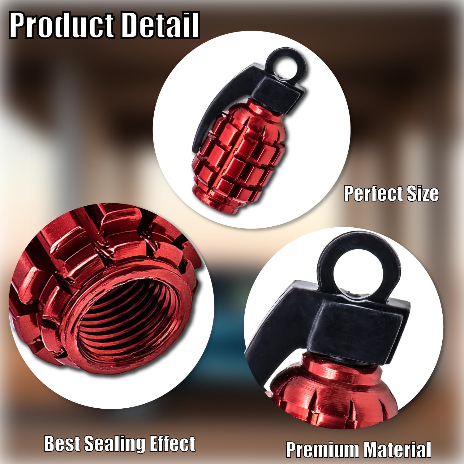 Meajoo 6Pcs Tire Valve Stem Caps, Stainless Steel Tire Valve Caps Wheel Valve Caps For Cars, Trucks, Suv, Motorcycles, Bicycles