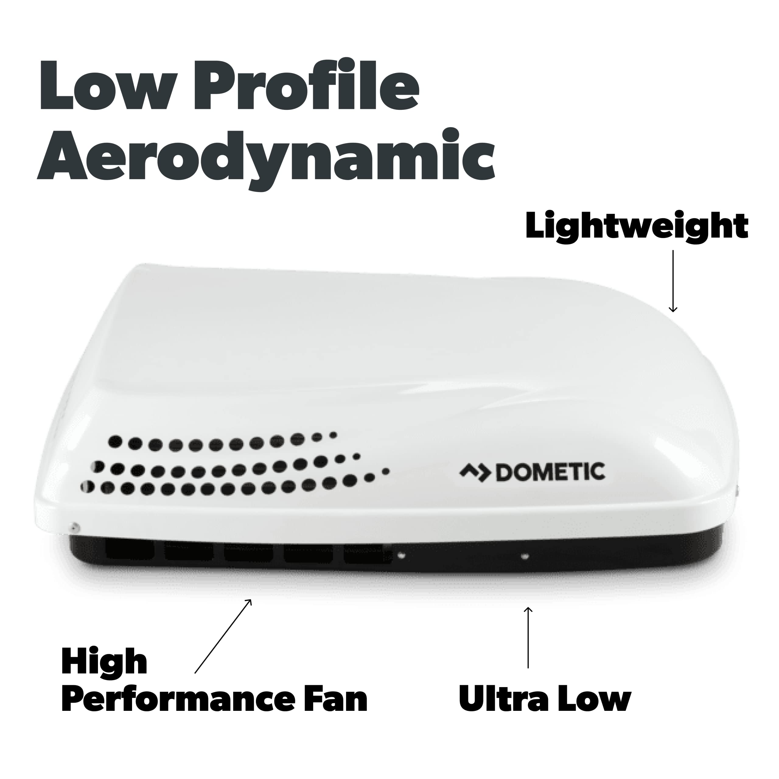 Dometic Penguin Ii Rooftop Air Conditioner - Low Profile Single Or Multi-Zone Ac Unit For Rvs - 15K Btu, Ducted Or Non-Ducted Application W/Rib-Reinforced Base Pan And R410A Refrigerant-White