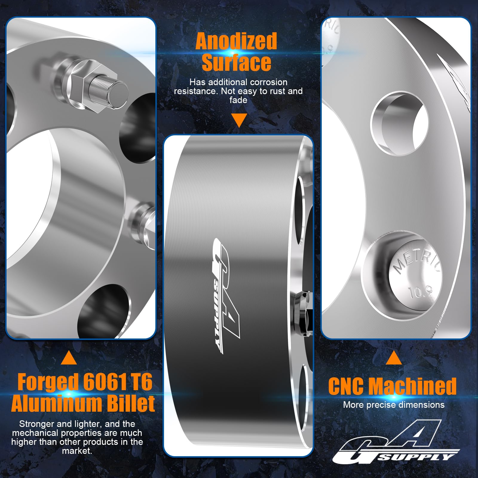 Gasupply Atv Wheel Spacers 4X110, Compatible With Cfmoto, Segway, Yamaha, 2'' 50Mm Wheel Spacer Adapters 74Mm Hub Bore With 12