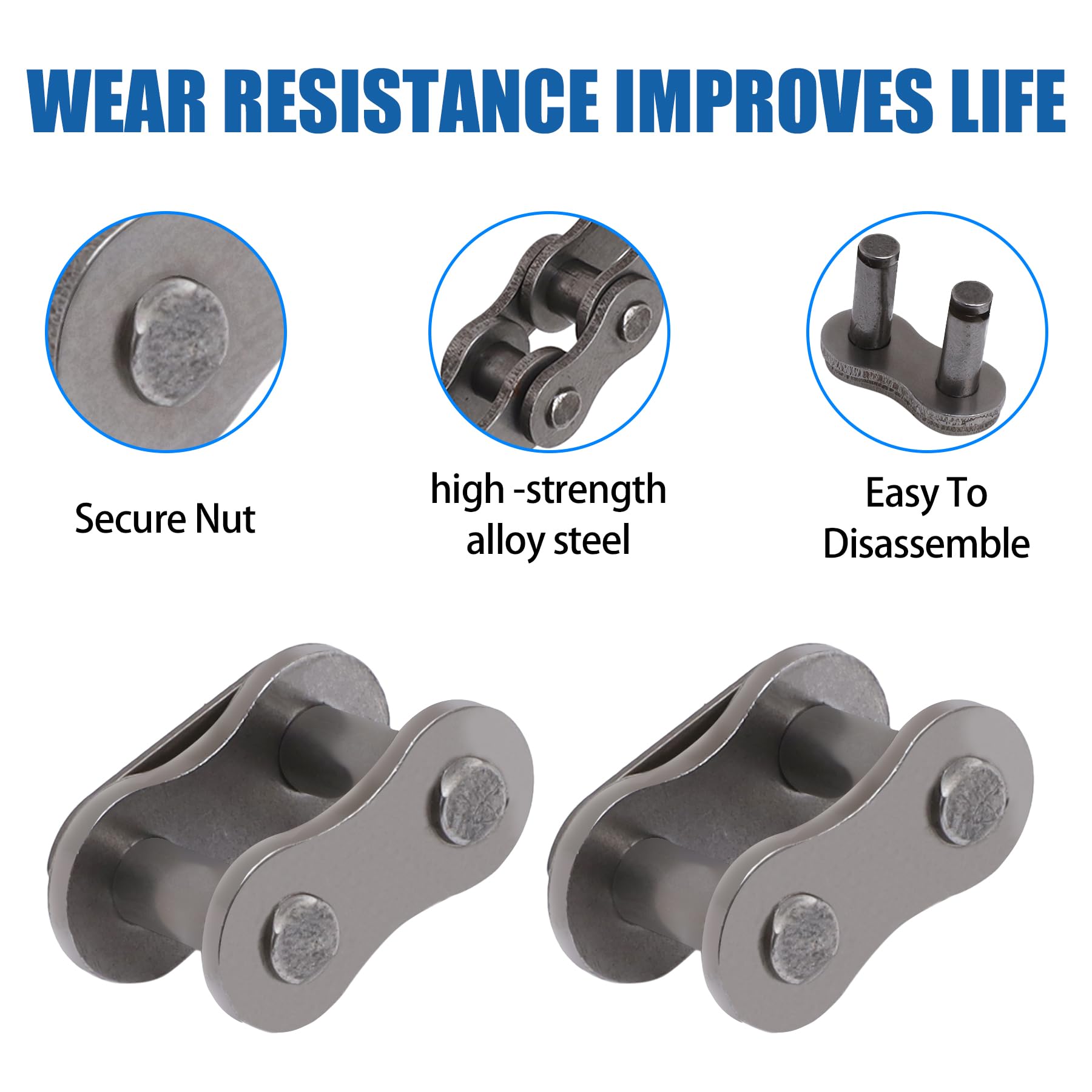 PLAXNS 35 Roller Chain 140 Link+ Chain Breaker, fit for Coleman CT200U CC100x Baja Doodle Bug Blitz Dirt Bug Racer Motor Sports