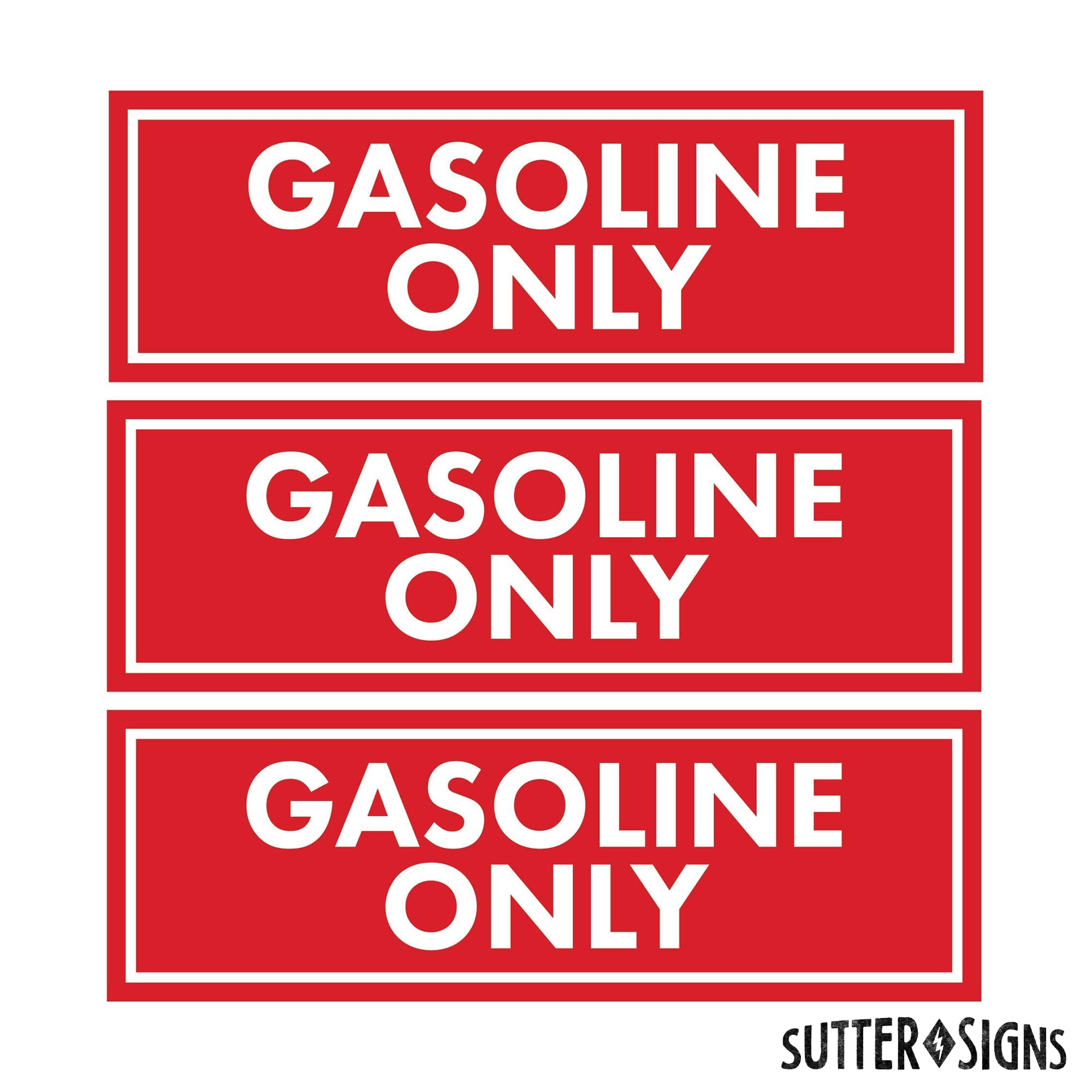 Sutter Signs 6Pc Diesel Only & Gasoline Only Stickers For Fuel Tank | Weatherproof Adhesive Decals For Trucks, Tractors, Fuel Ca