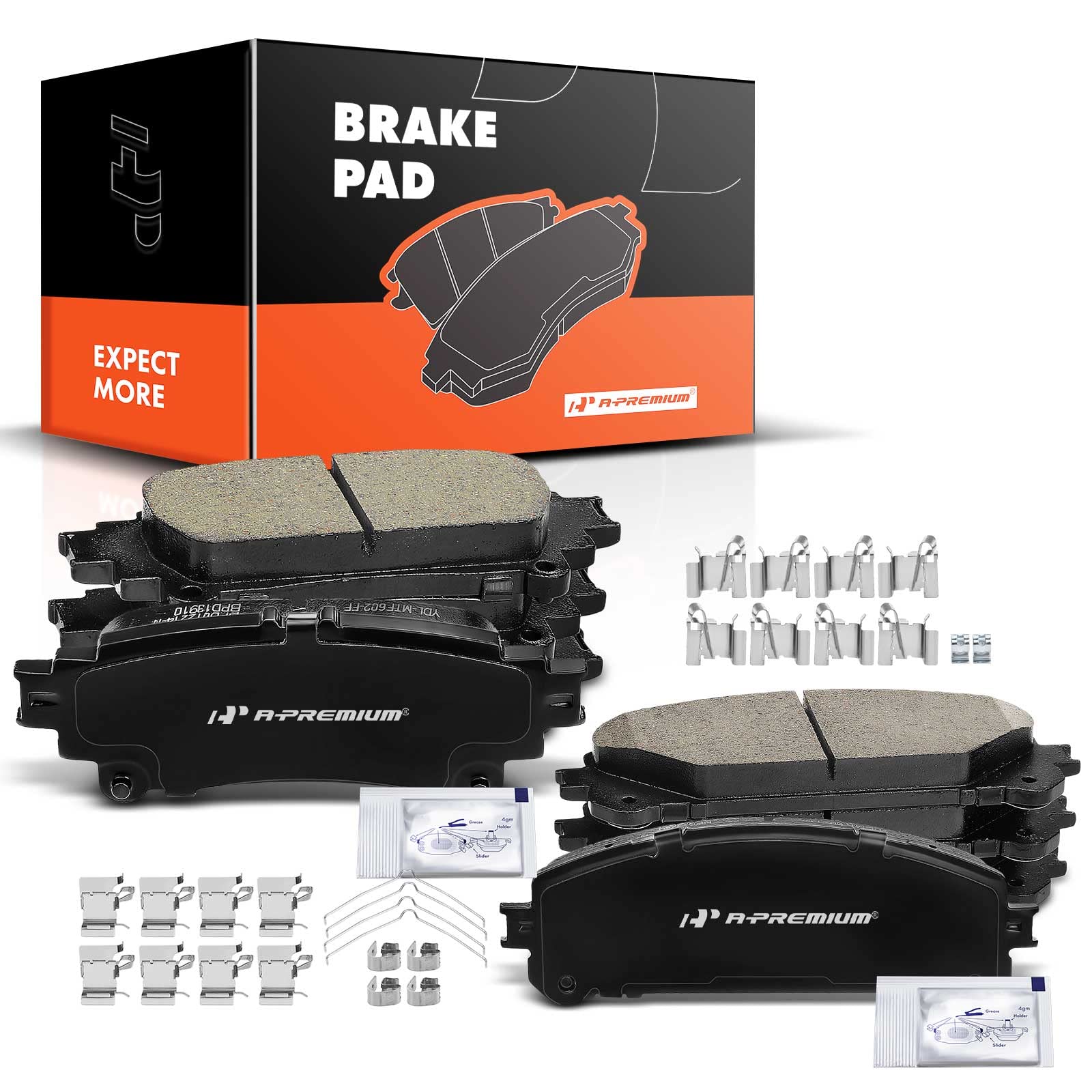 A-Premium Front And Rear Ceramic Disc Brake Pads Set Compatible With Select Lexus And Toyota Models - Rx350, Rx450H 2010-2015, H