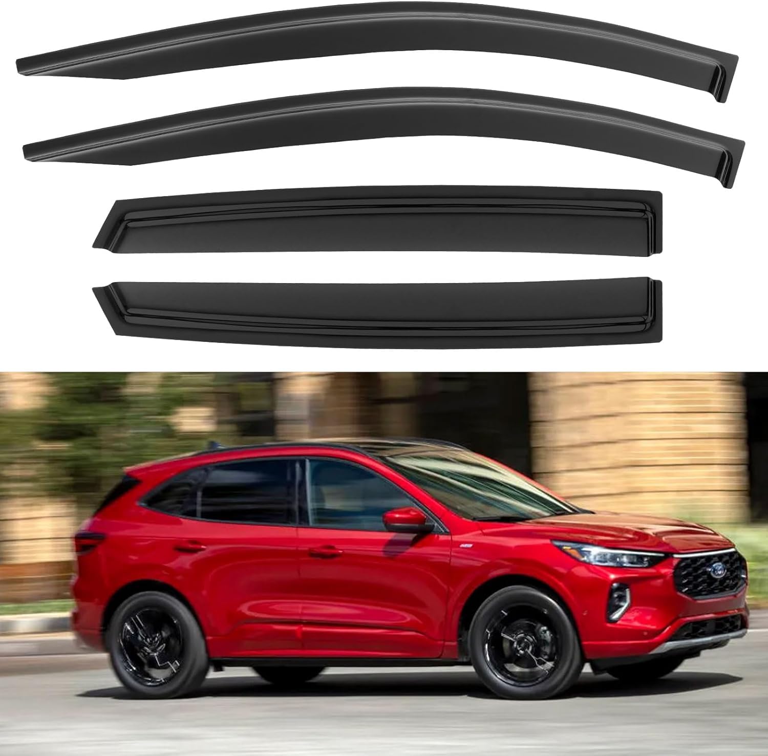 Window Visors Rain Guards for 2020-2025 Ford Escape, Out-Channel Window Vent Wind Deflectors Visors Shades for 20-25 Escape