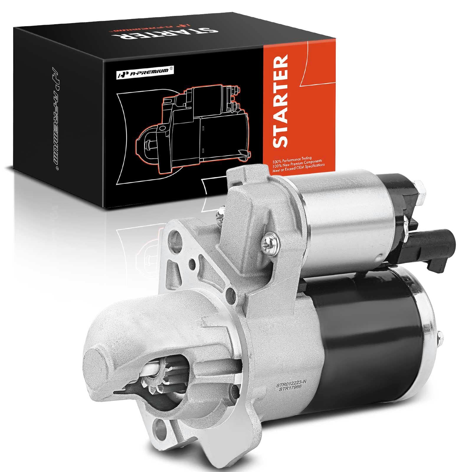 A-Premium Starter Motor Compatible With Buick, Cadillac, Chevy, Gmc & More - Allure, Lacrosse, Srx, Xts, Equinox, Colorado, Impala, Malibu, Canyon, Terrain - 3.0L 3.6L - 12V 1.4Kw 12 Teeth Cw