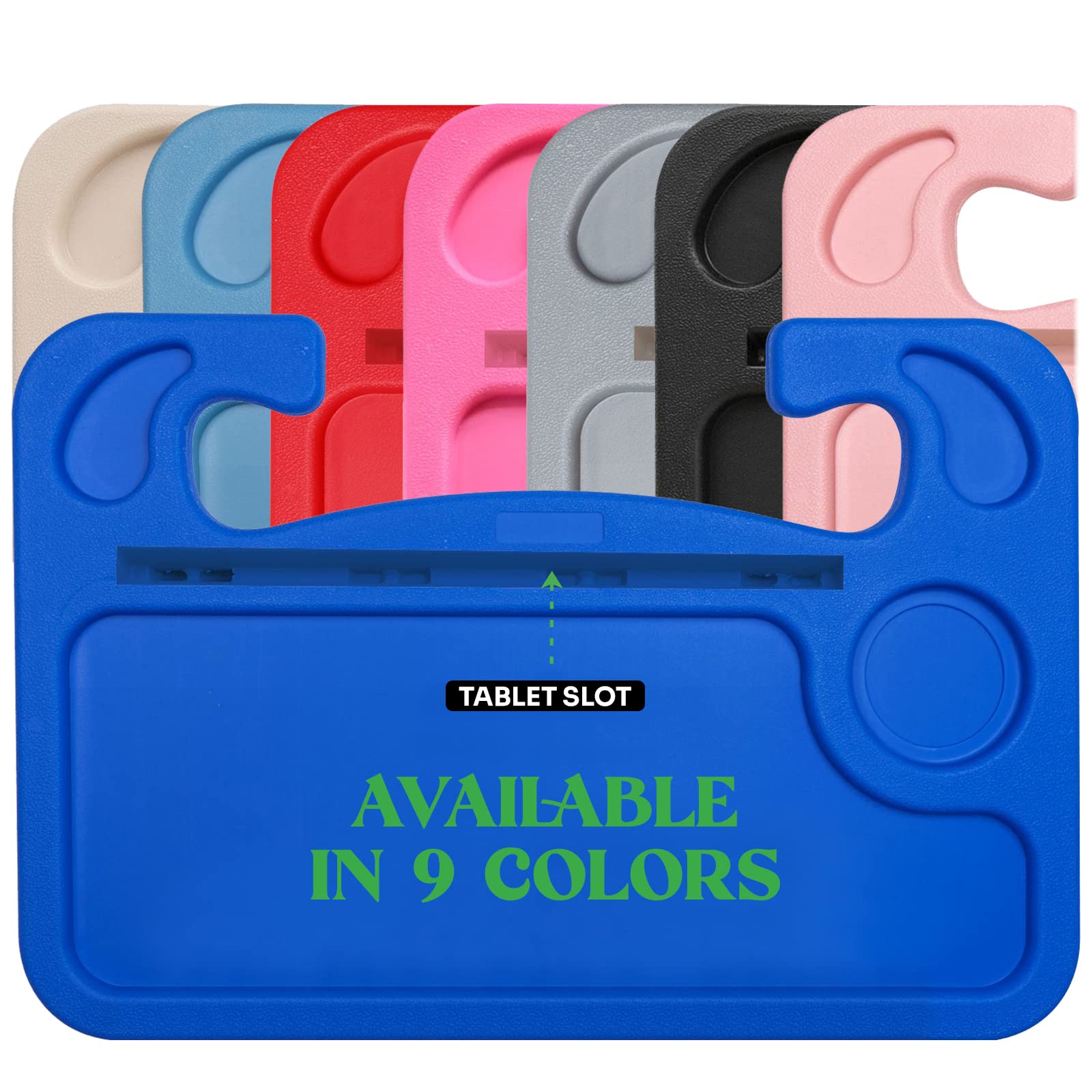 lebogner Steering Wheel Tray, Car Food Trays for Eating with iPad Tablet Slot, Multipurpose Double-Sided Hook On Travel Auto Ste