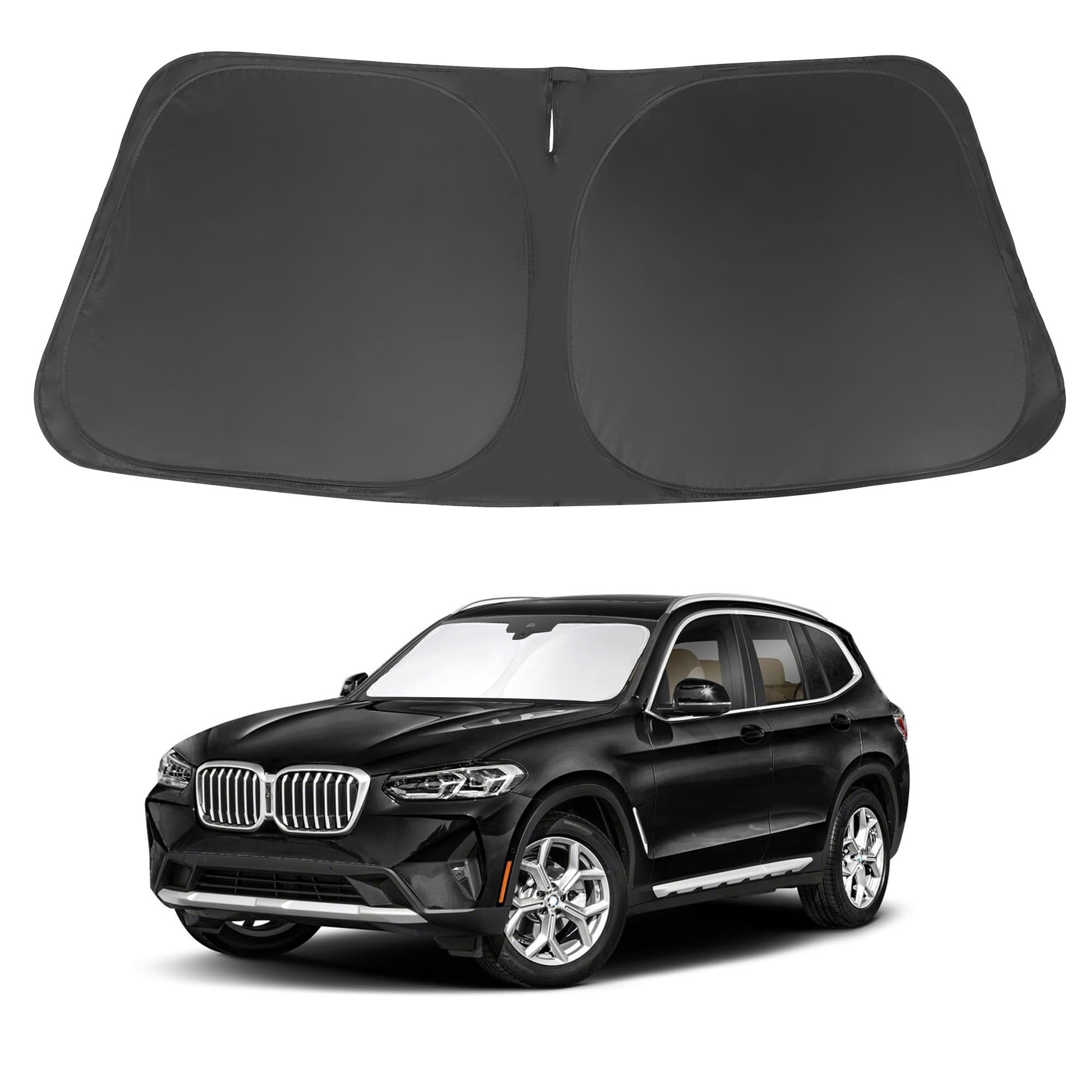 Windshield Sun Shade Compatible With 2018-2024 2025 Bmw X3 Accessories Foldable Sunshade Sun Blocker Protect Car From Sun Rays &