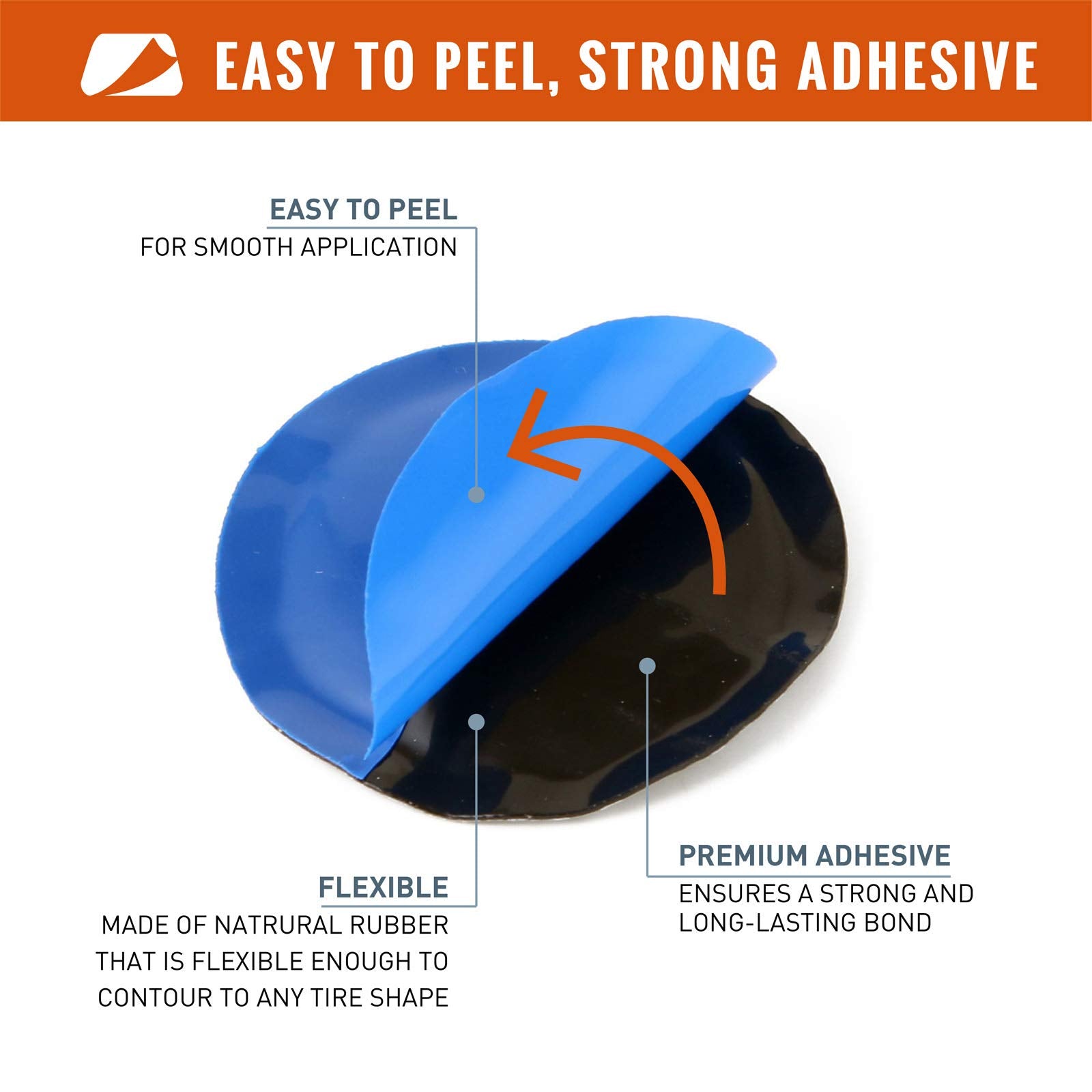 Rocktrix Small Radial Tire Patches, Pack Of 50, 1-5/8' Diameter (41Mm), Round Rubber Repair Patch For Tubeless Tires