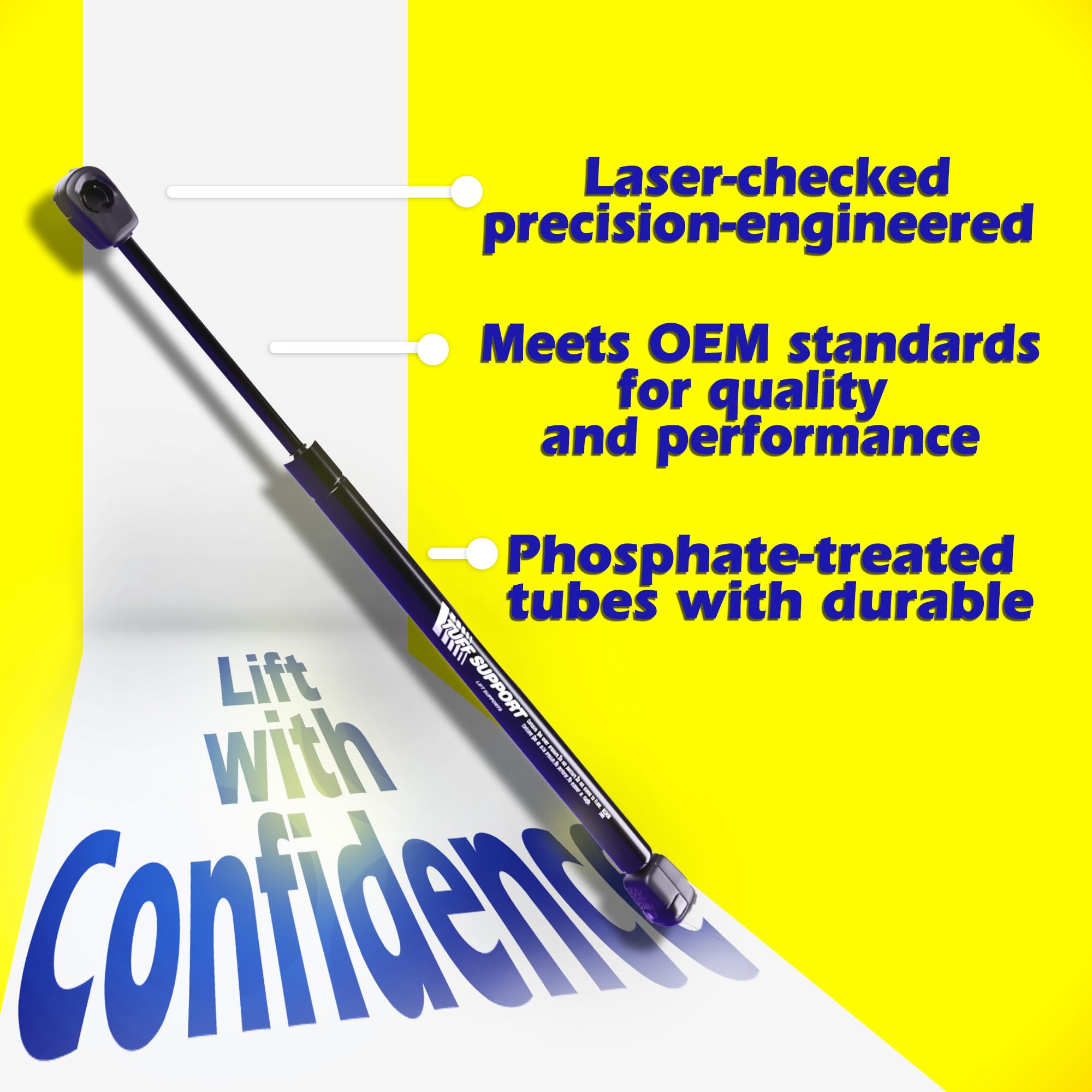 2 Pieces (Set) Tuff Support Rear Trunk Lid Lift Supports 1980 To 1983 Oldsmobile Omega, 1980 To 1983 Pontiac Phoenix, 1980 To 1983 Buick Skylark Without Spoiler