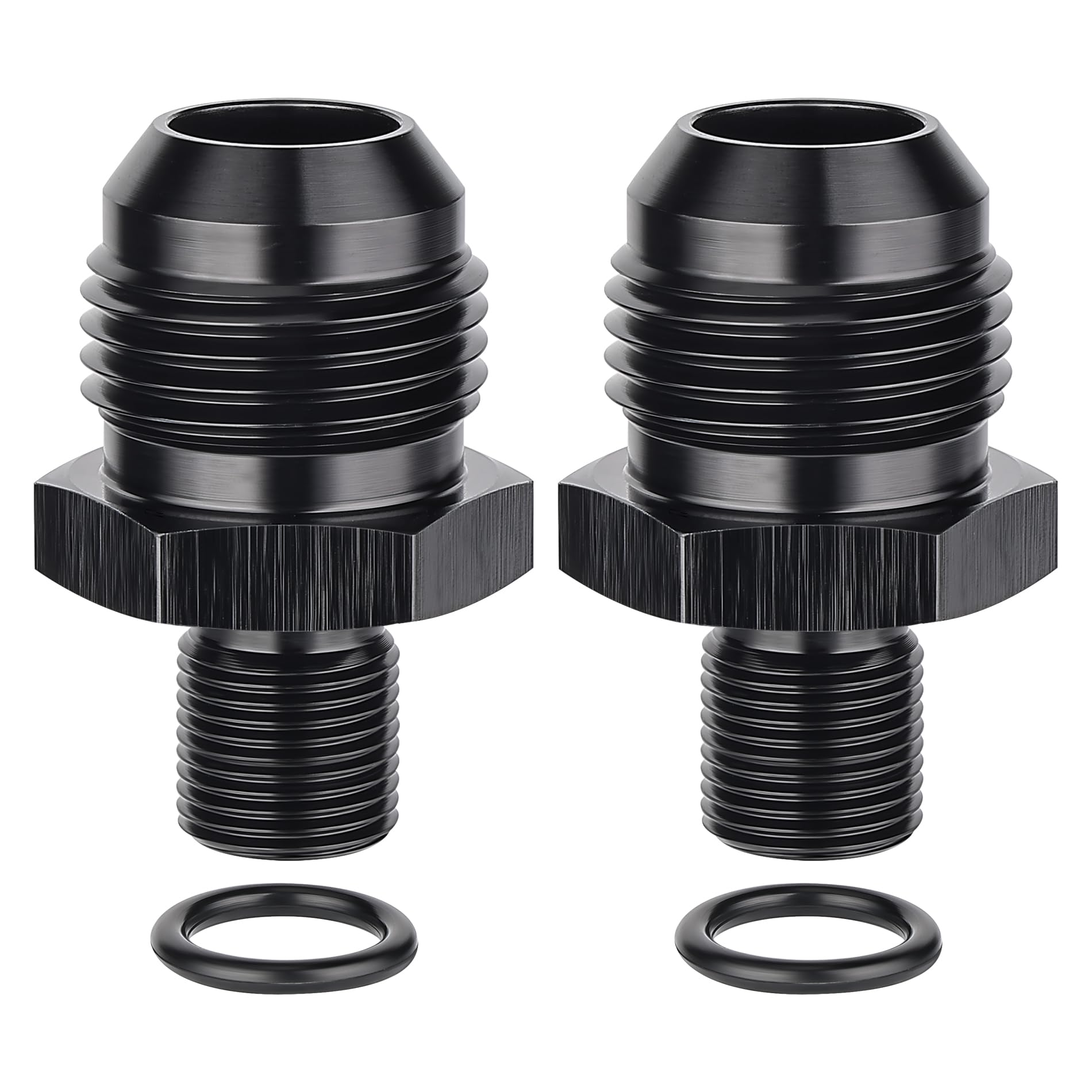 Evil Energy 10An Male Flare To M12 X 1.0Mm Male Metric Fitting Adapter Aluminium Alloy 2Pcs