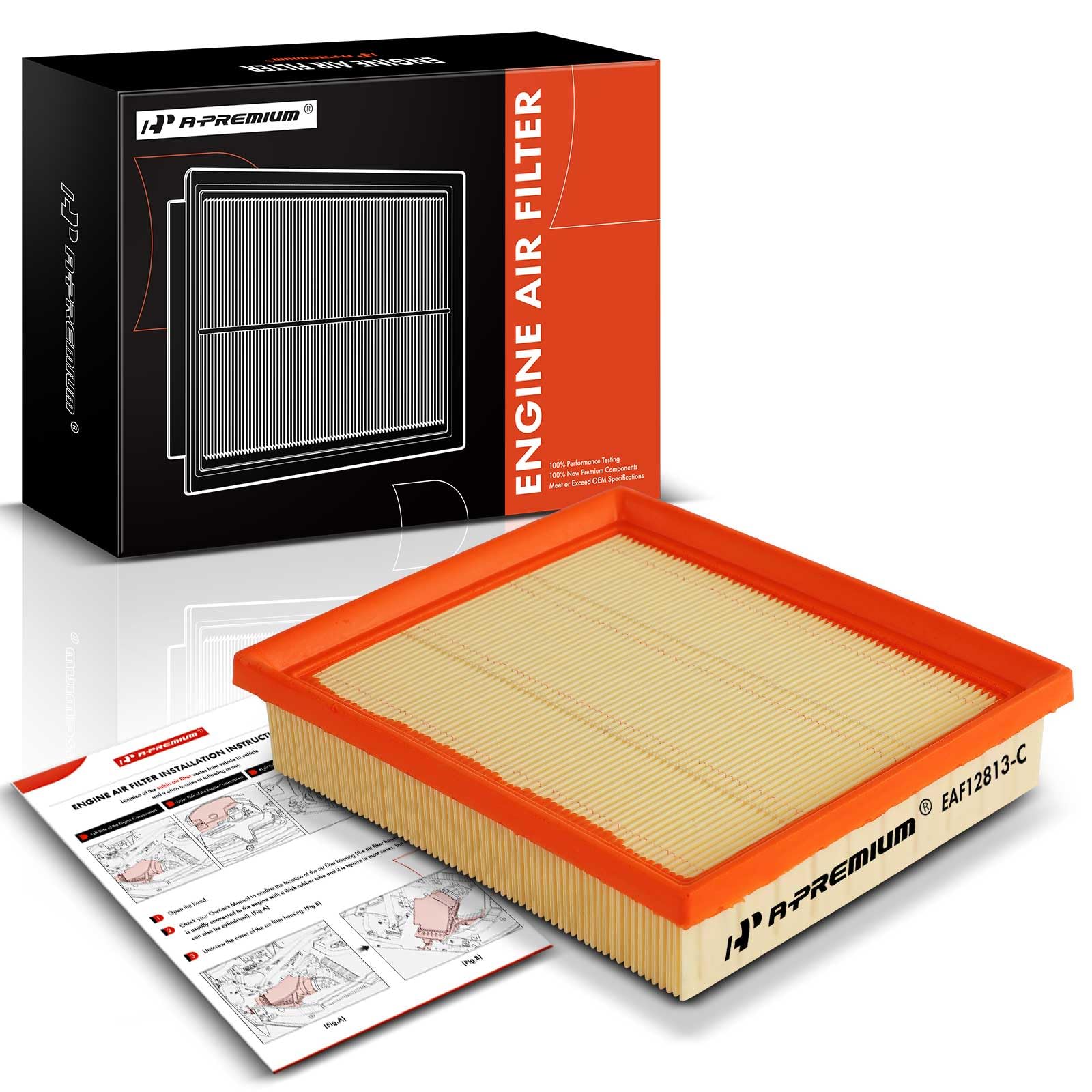 A-Premium Front Engine Air Filter Compatible with Ford Escape 2020-2023, Maverick 2022-2023 & Lincoln Corsair 2021-2023, 2.5L, R