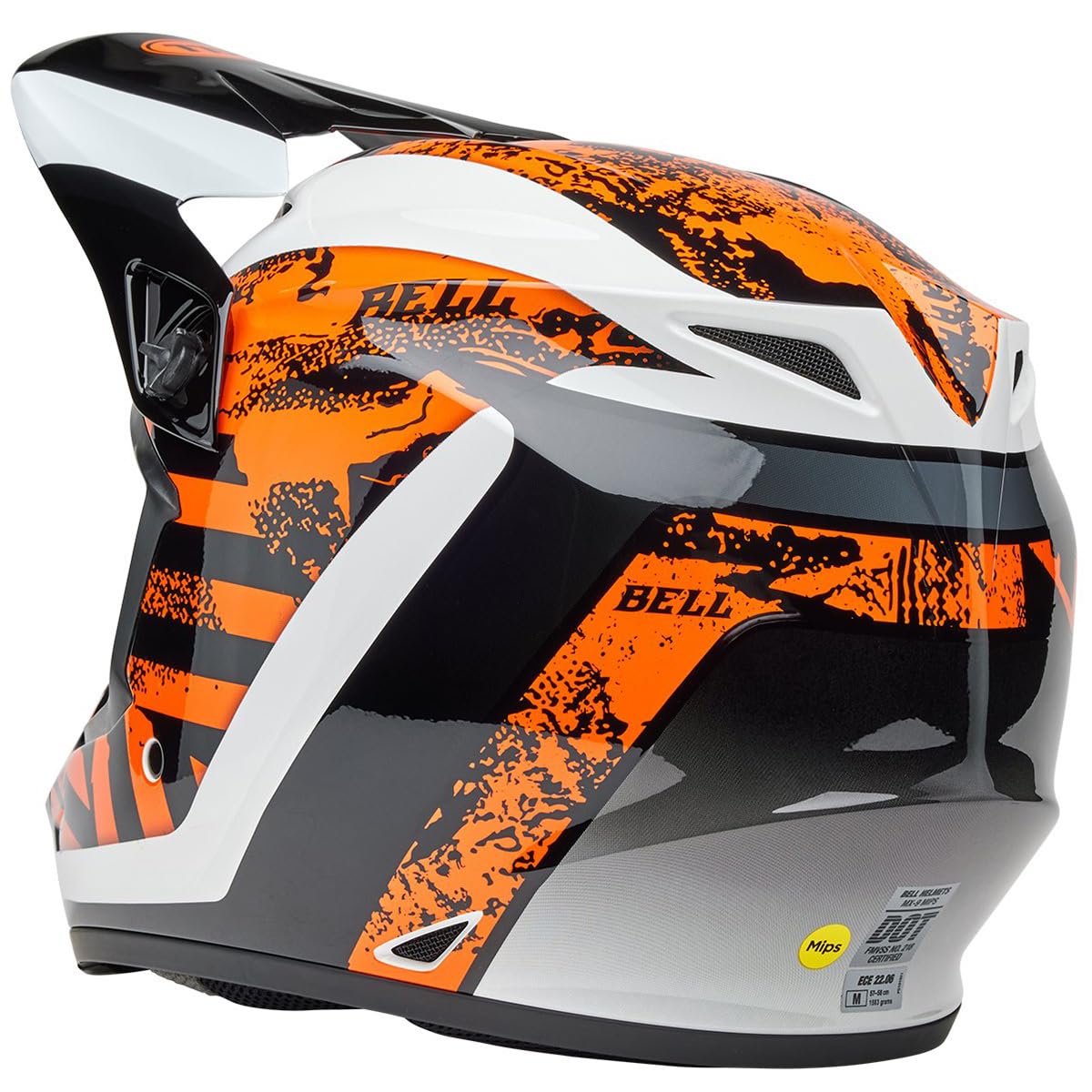 Bell Mx-9 Mips Dirt Helmet (Gloss Breakdance Black/Orange - Small)