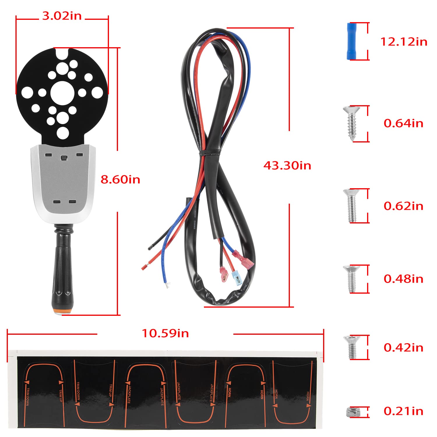 Yoursme Bezel Control Switch, Blinker Trim Control System Single Function - Engine Trim/Jack Plate Fit for Seastar Hydraulic, Ca