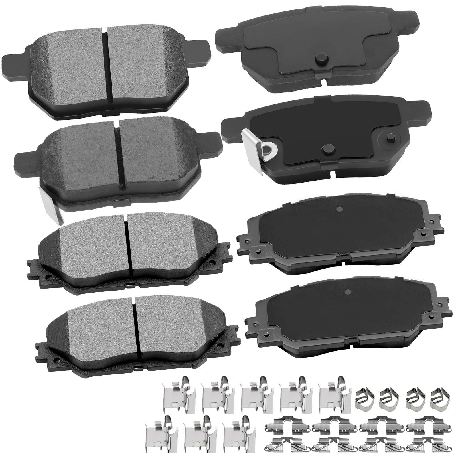 Cciyu D1210 D1354 8Pcs Front & Rear Ceramic Brake Pads Kits 2009-2010 For Pontiac Vibe,2008-2015 For Scion Xb,2009-2011 2014-201