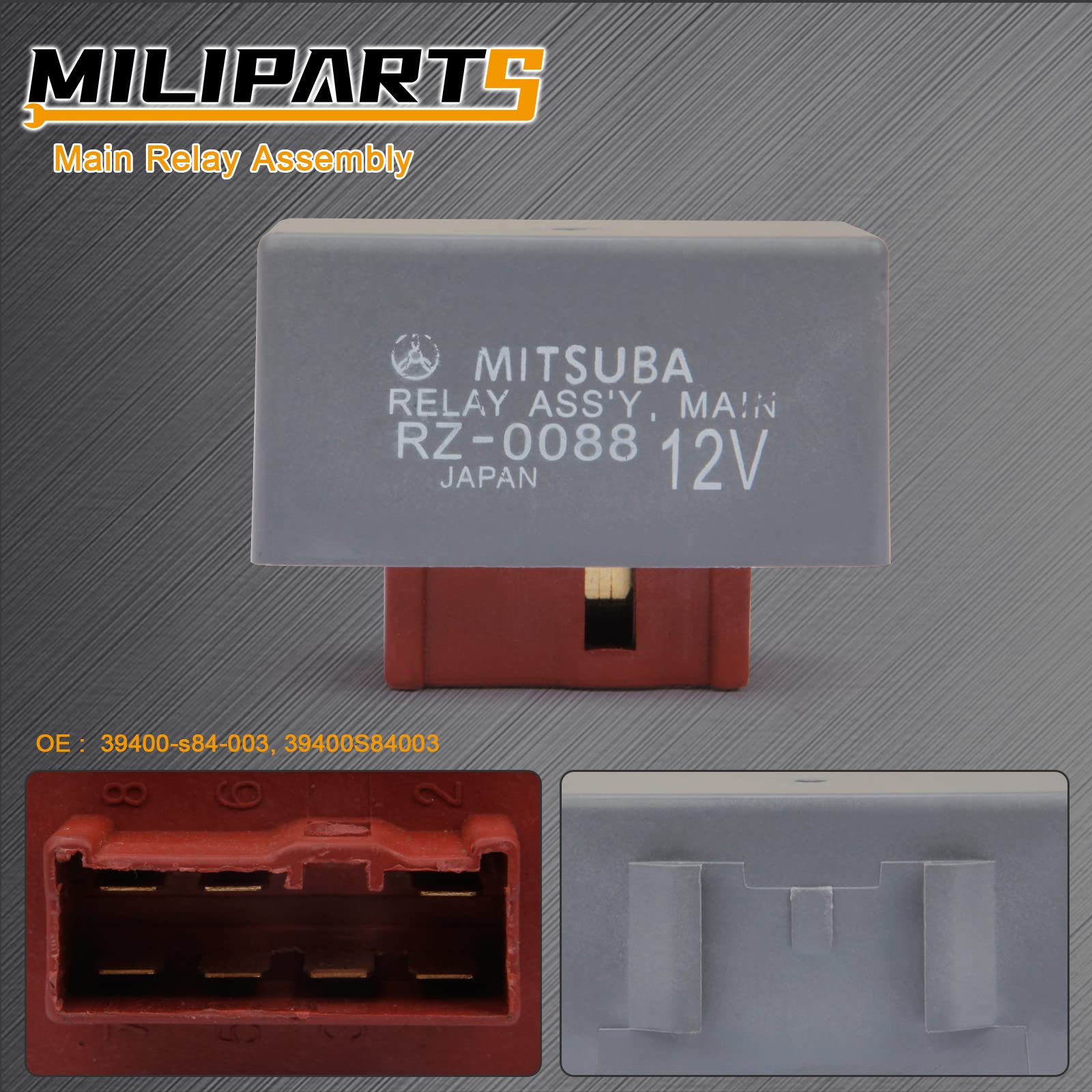 Miliparts Main Relay Assembly Compatible With Honda 1998-2002 Accord 1998-2004 Odyssey 2003-2004 Pilot 1998-2001 Prelude 2001-2003 Acura Cl 2001-2002 Mdx 1999-2003 Tl, Oe# 39400-S84-003