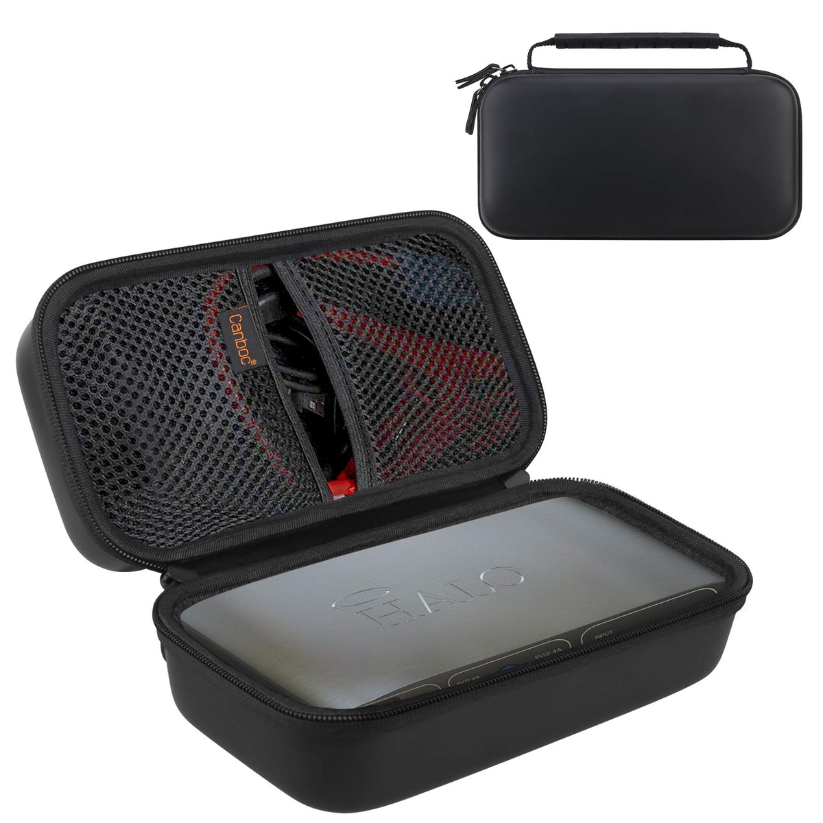 Canboc Carrying Case for Halo Bolt 58830/57720/44400 mWh Portable Car Jump Starter, Halo Bolt ACDC Max 55500 mWh Phone Charger, 
