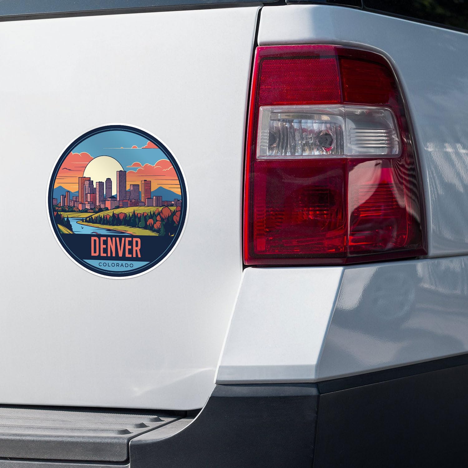 Denver City Sticker - Waterproof Vinyl Decal for Car Bumper, Laptop, Water Bottle, Wall, and Window, Size - 5'' Longer Side