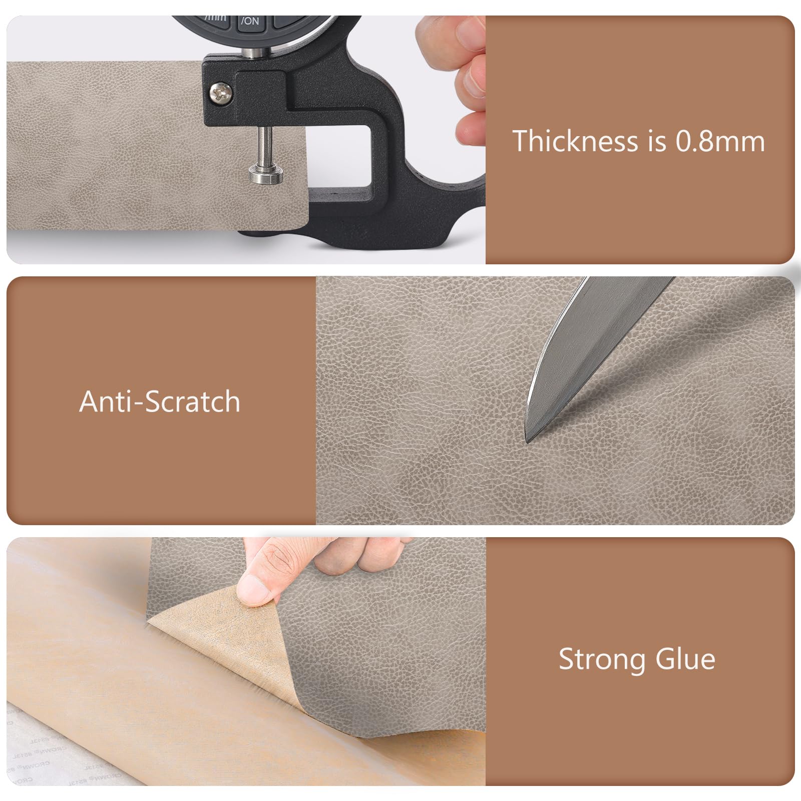 Leather Repair Patch Self Adhesive, 4X63 Inch Leather Repair Kit For Furniture, Leather Repair Tape For Car Seat, Sofa, Couch, C