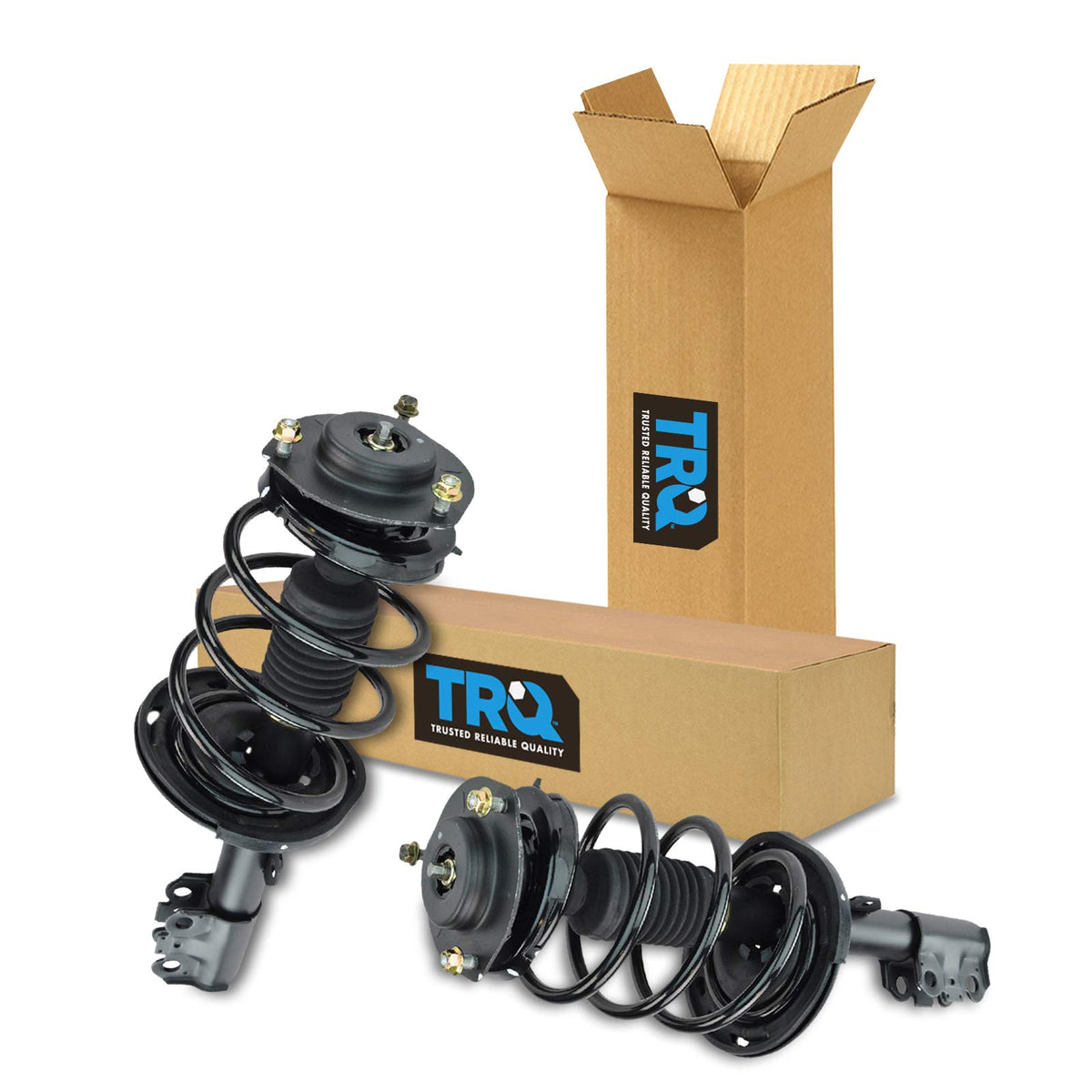 Trq Front Strut & Coil Spring Assembly Set Driver & Passenger Sides Compatible With 07-08 Lexus Es350 06-12 Toyota Avalon 07-11 