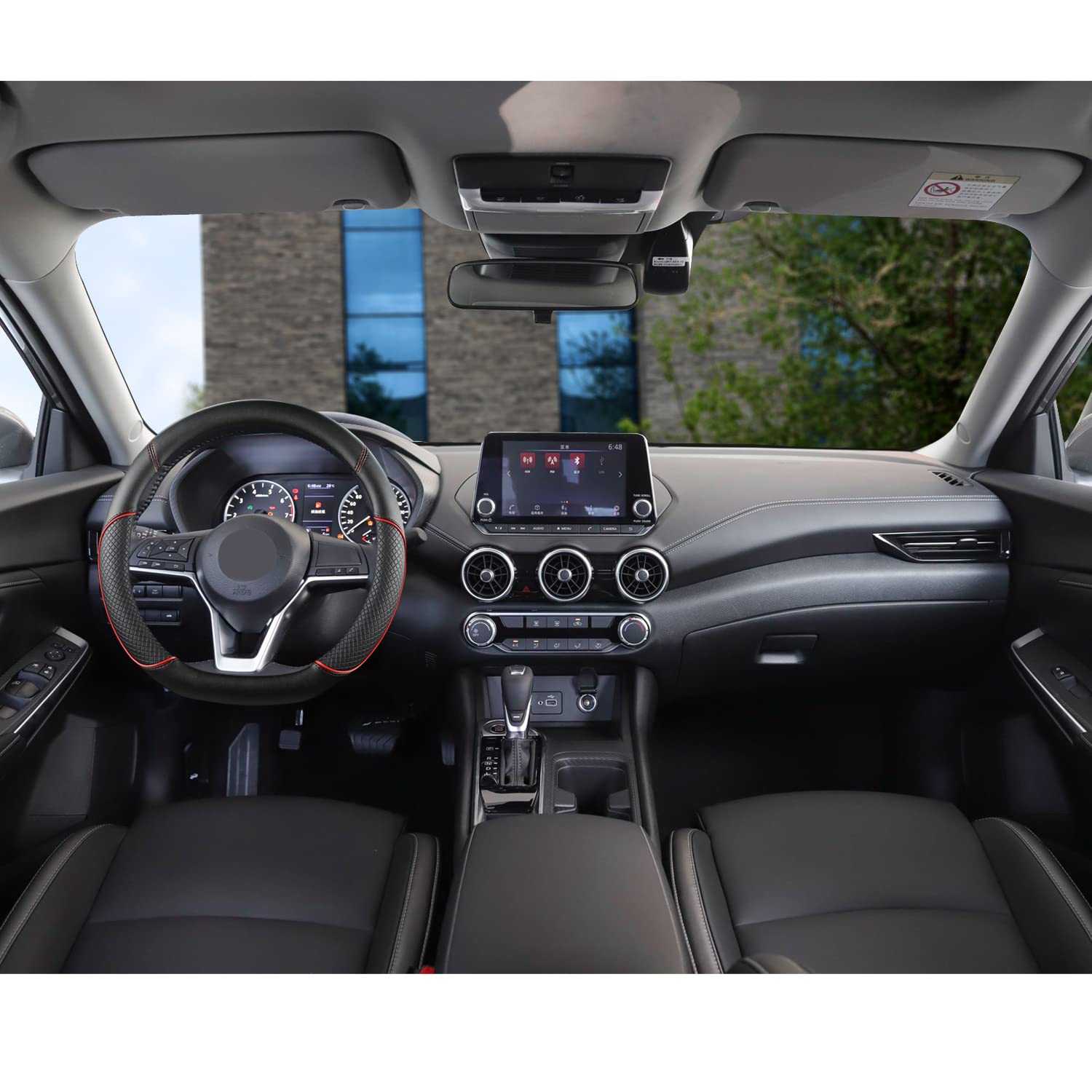 Giant Panda D Shape Steering Wheel Cover For Nissan Rogue Kicks - Auto Car Steering Wheel Cover Customized For Nissan Altima Sen