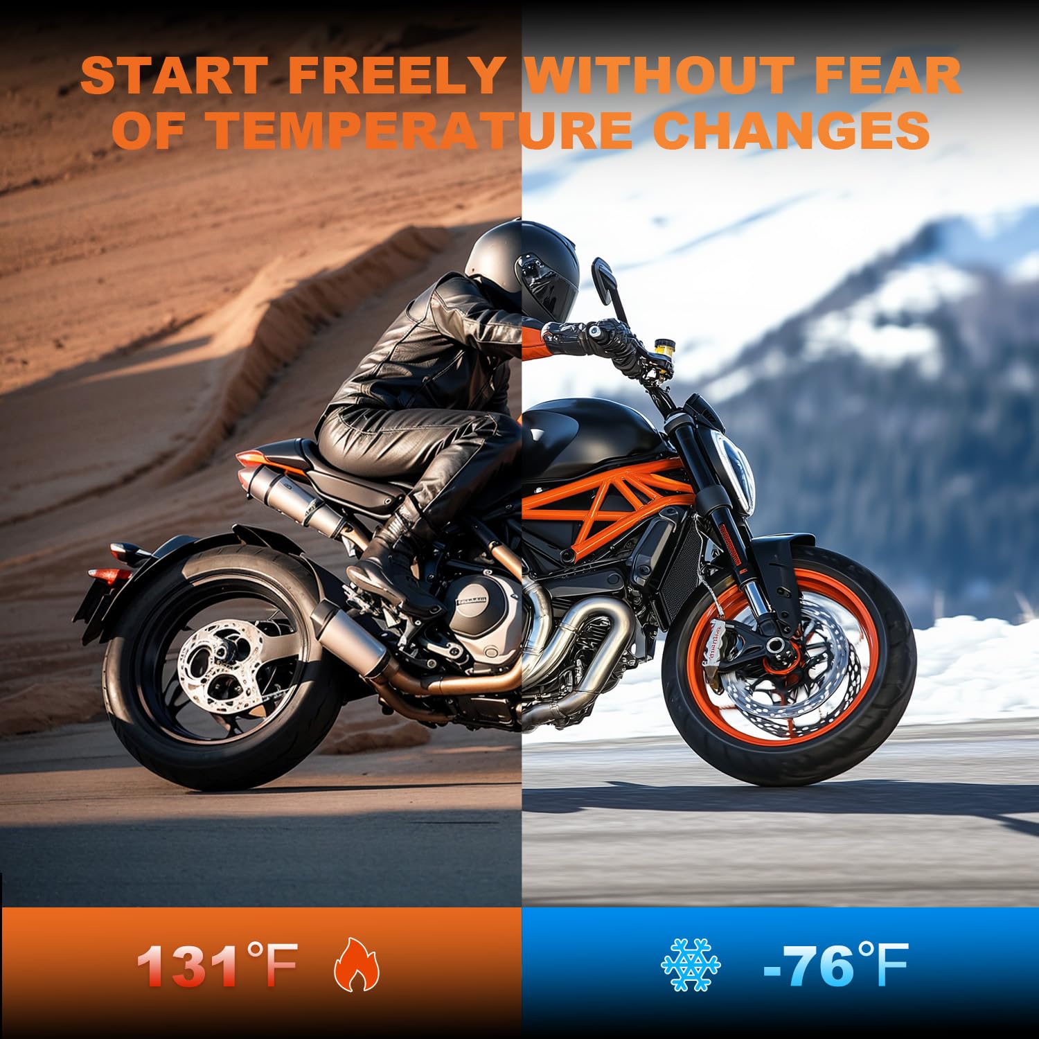 EBL Lithium YTZ10S-BS, 180CCA Lithium LiFePO4 Motorcycle Battery, 12V 6Ah ATV, UTV, Jet Ski, 4 Wheeler, Quad, Riding Lawn Mower,