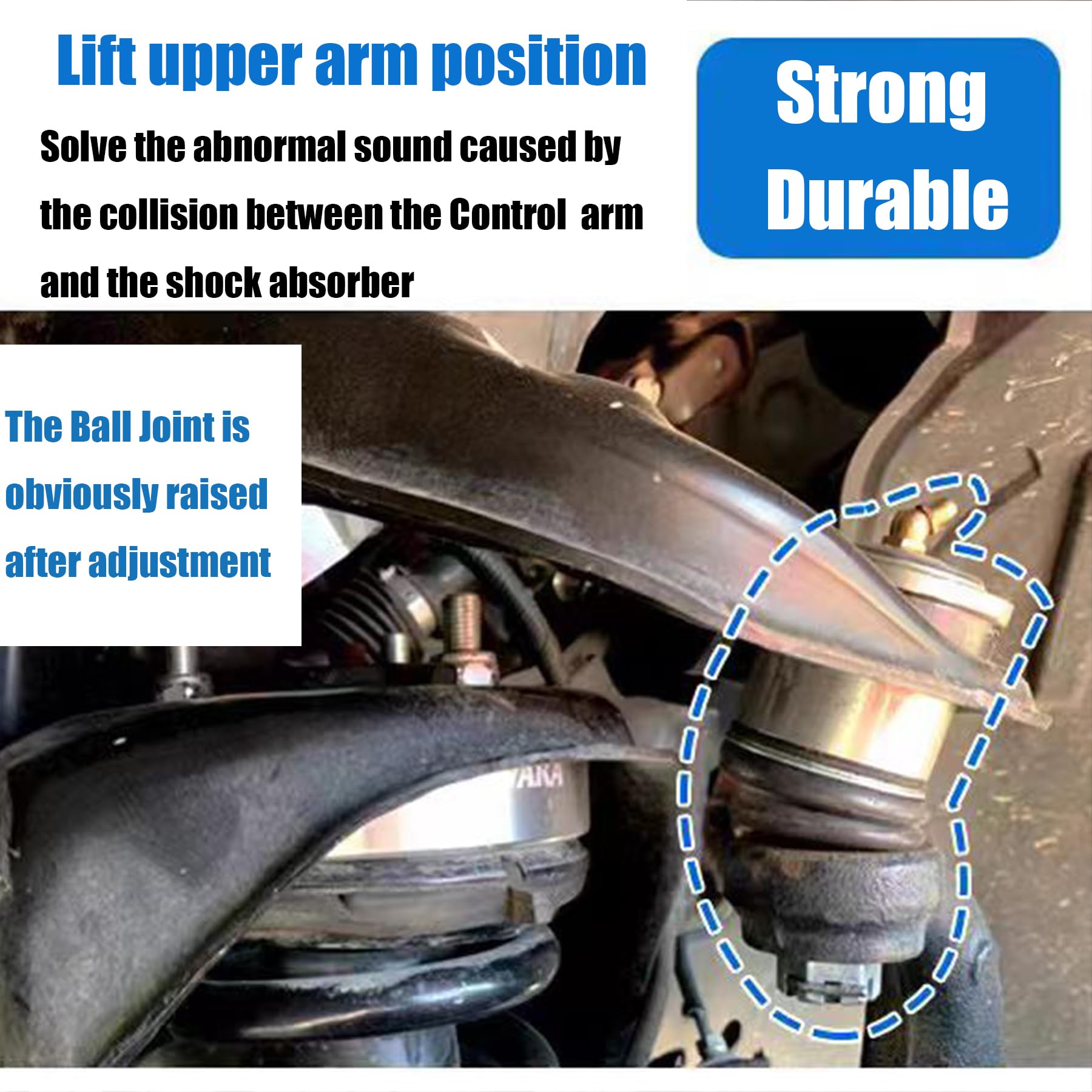 JS SUPER WORK Lower Ball Joint for Nissan NAVARA D40/NP300 D23/Frontier 25MM Aluminum Silver