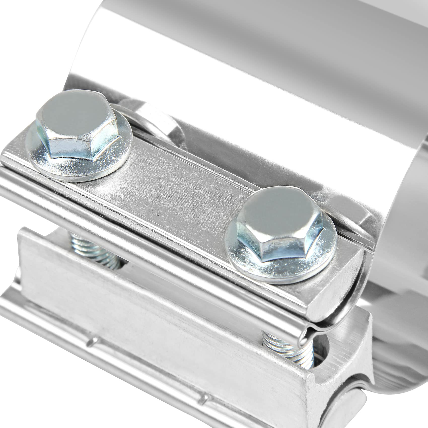 3 Inch 2 x Butt Joint Exhaust Band Clamp Sleeve Stainless Steel 2pcs