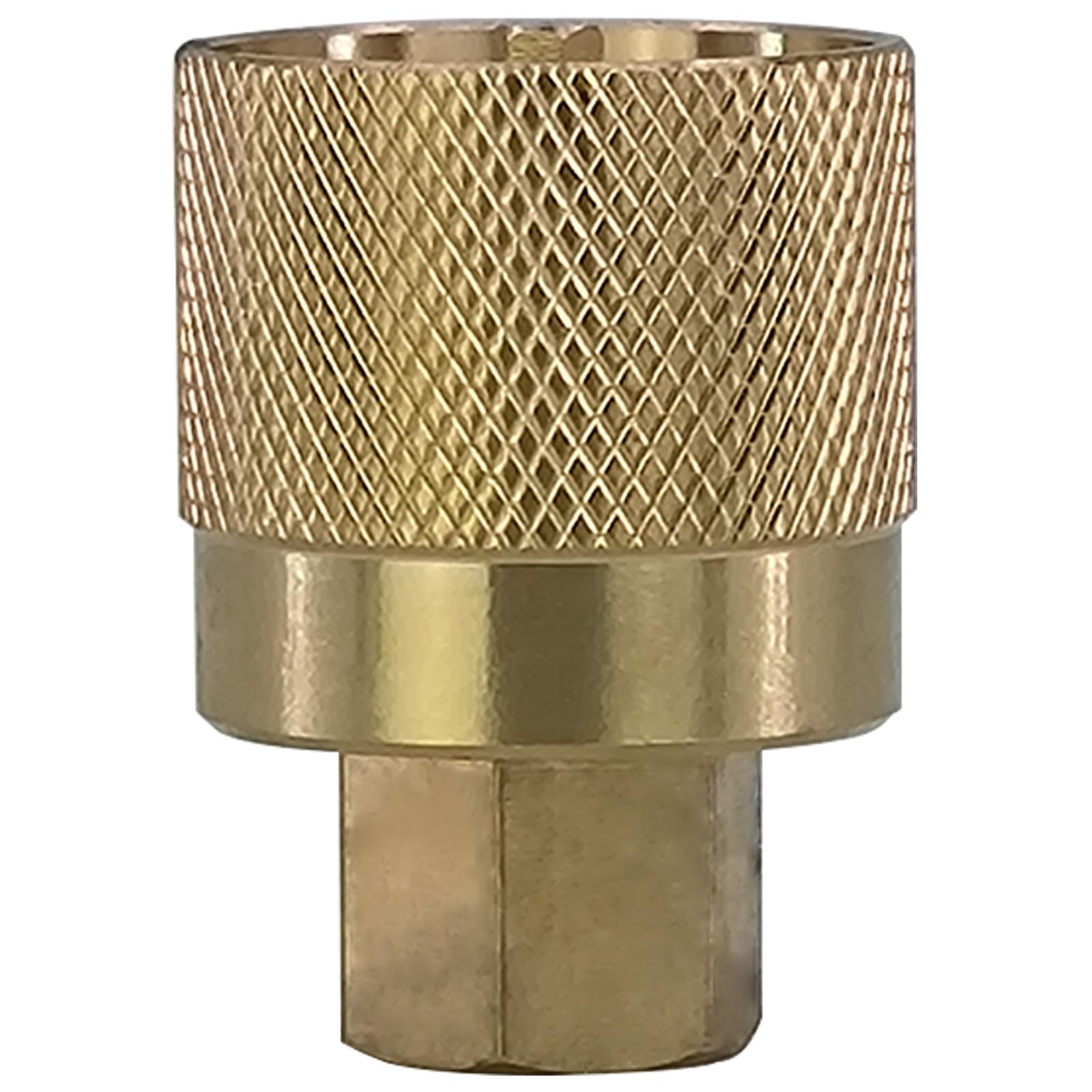 ASTAMOTOR Forklift Propane Tank Connector - Female Fitting Adapter Valve, Brass, Gold, Model 552-1