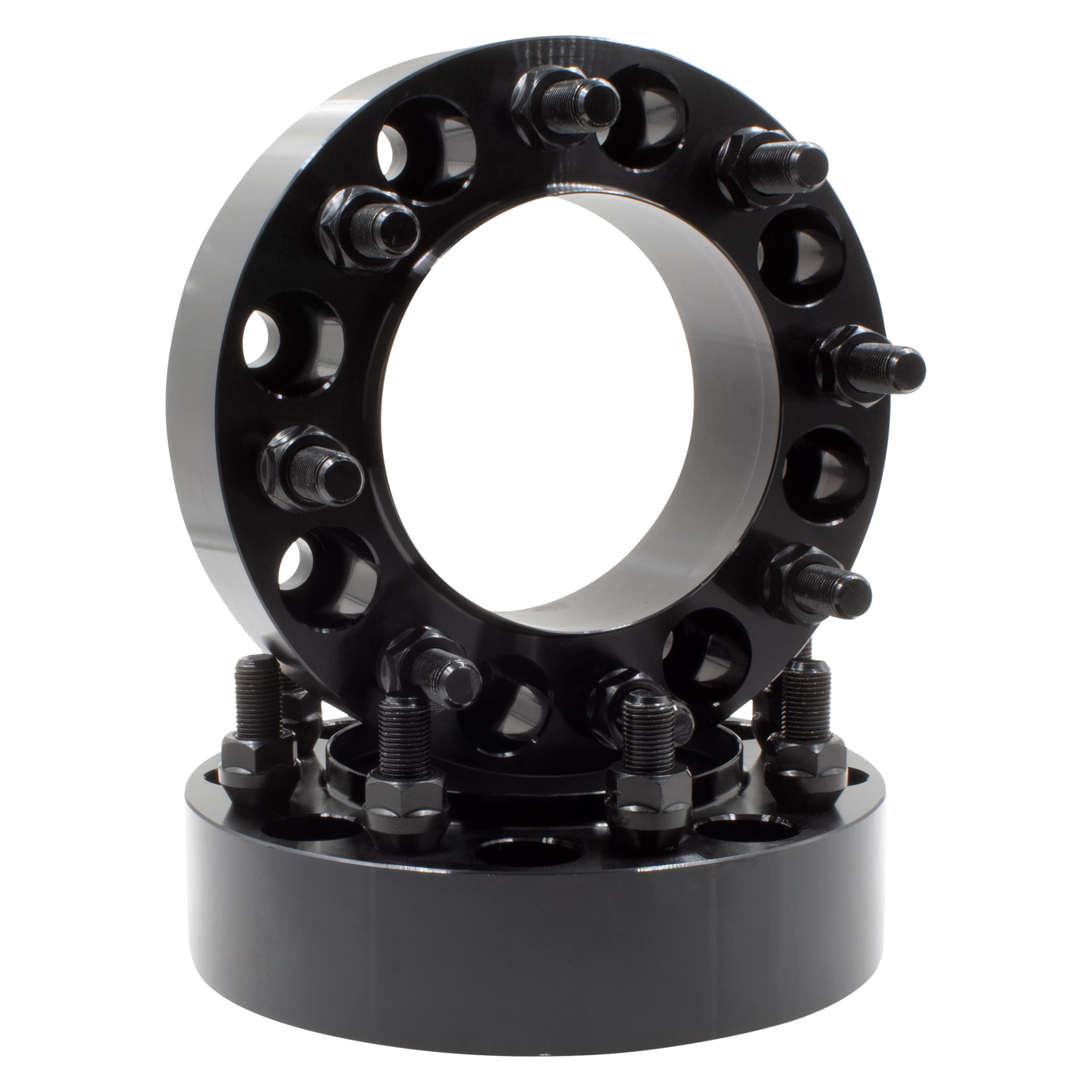 Wheel Accessories Parts 2 Pcs Hub Centric Wheel Spacers 8 On 170Mm 2.00' Thick 14Mm 2.0 Thread Stud 124.9Mm Hub Fits 99-04 Ford F250 F350 Super Duty| Single Rear Wheel | Dual Rear Wheel Front Only