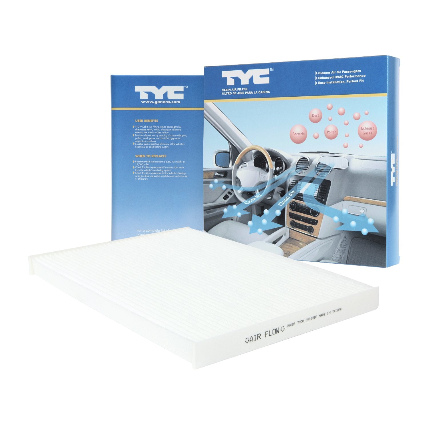 TYC Cabin Air Filter Compatible with 2007-2012 Nissan Sentra
