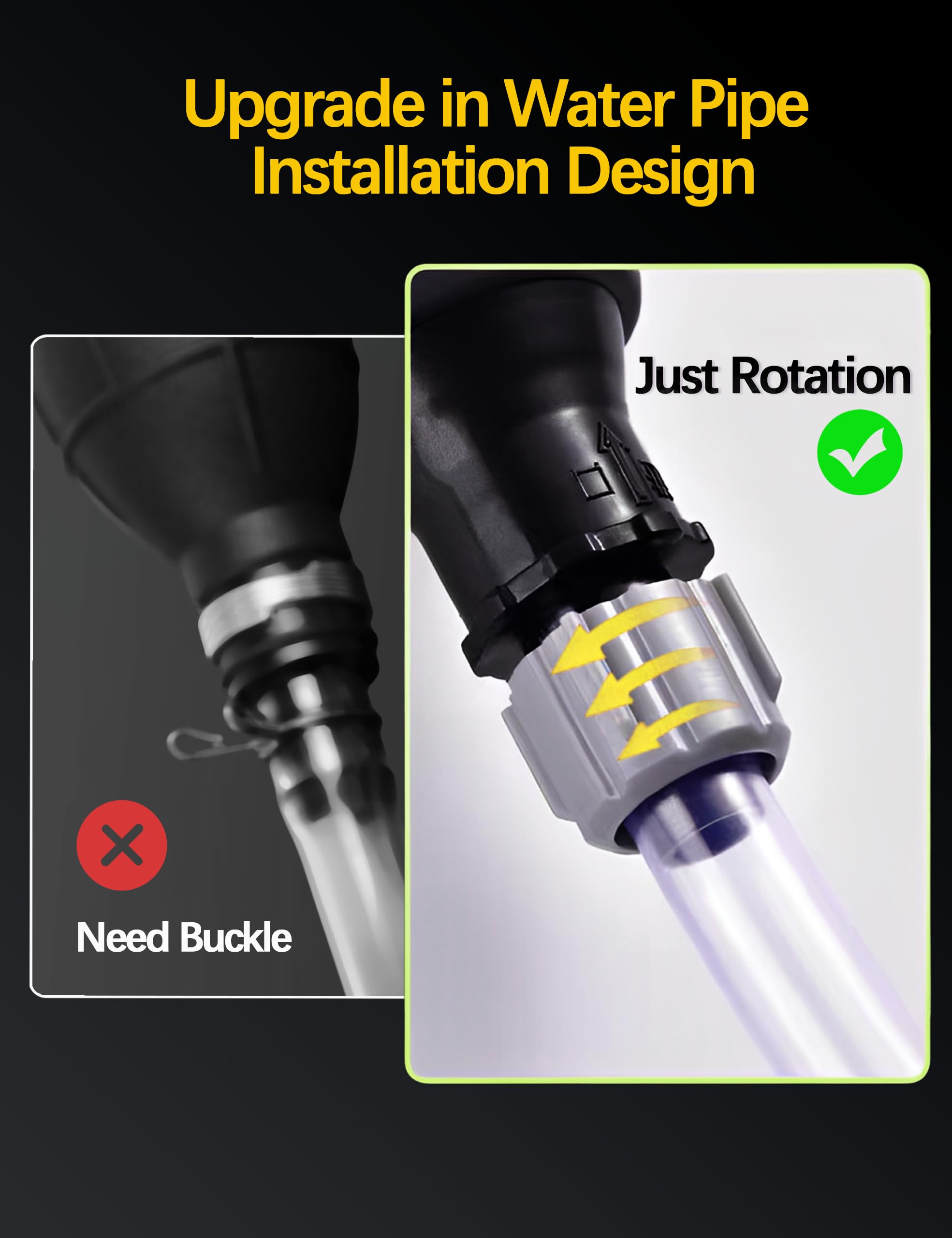 Hand Fuel Pump, 8.2ft Siphon Hose Transfer Pump with Brass Valve and Clips for Gasoline, Lawn Mower, Snow Blower, Yard