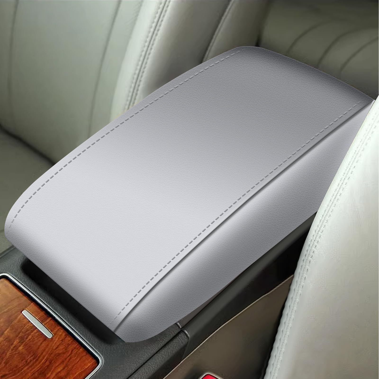 Aomsazto Gray Armrest Covers For 2007-2011 Toyota Camry